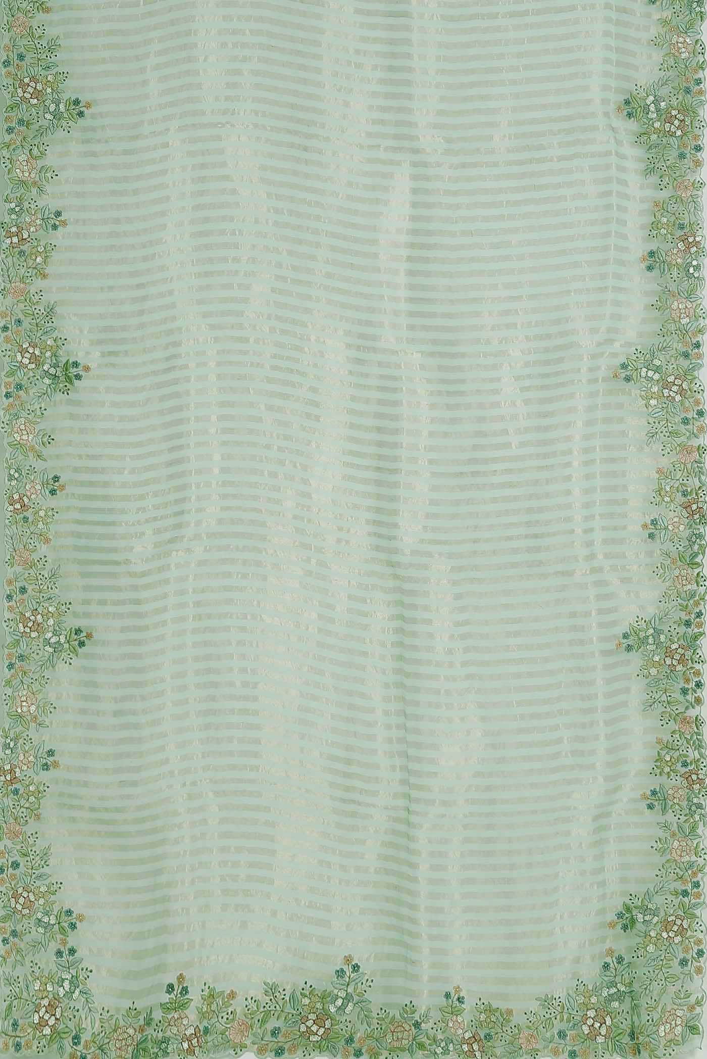 Light Green Organza Silk Saree