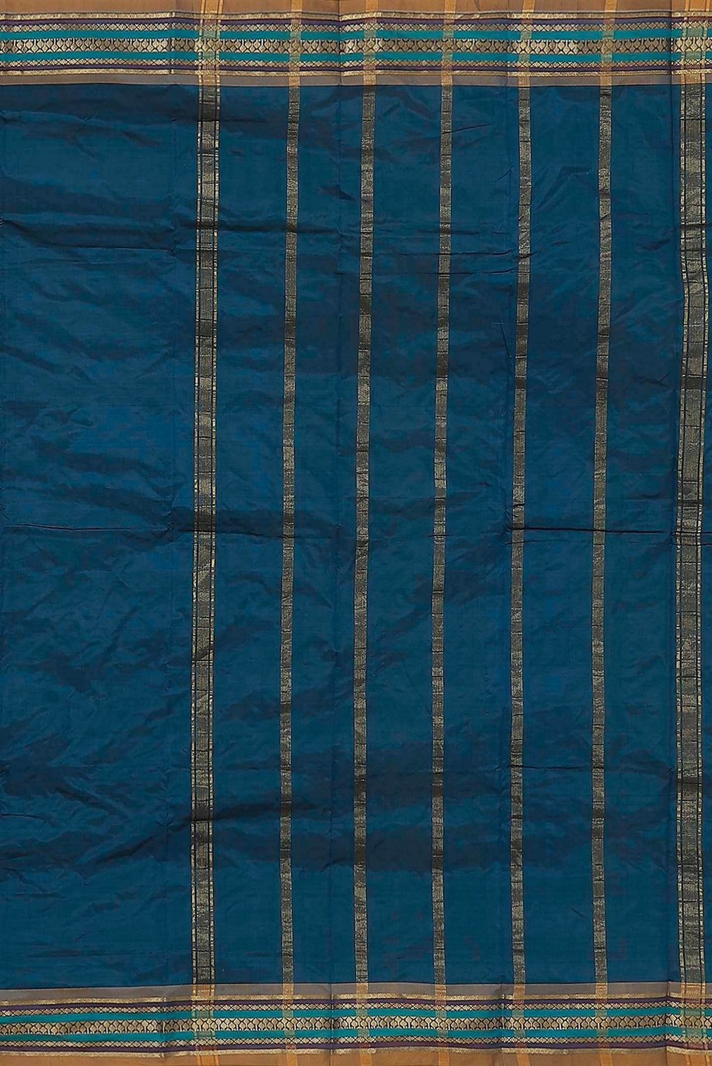Blue Blended Bangalore Silk Saree