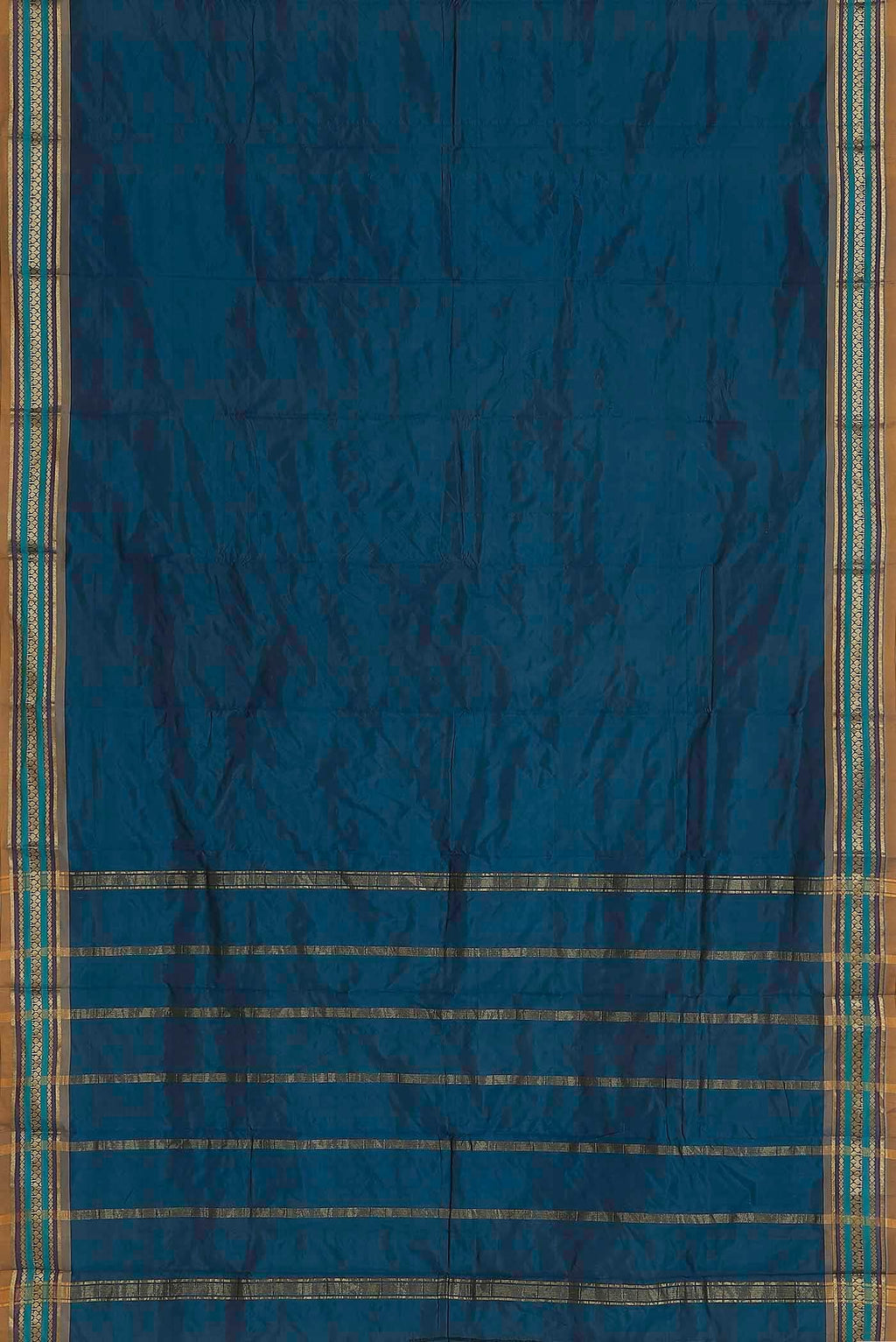 Blue Blended Bangalore Silk Saree