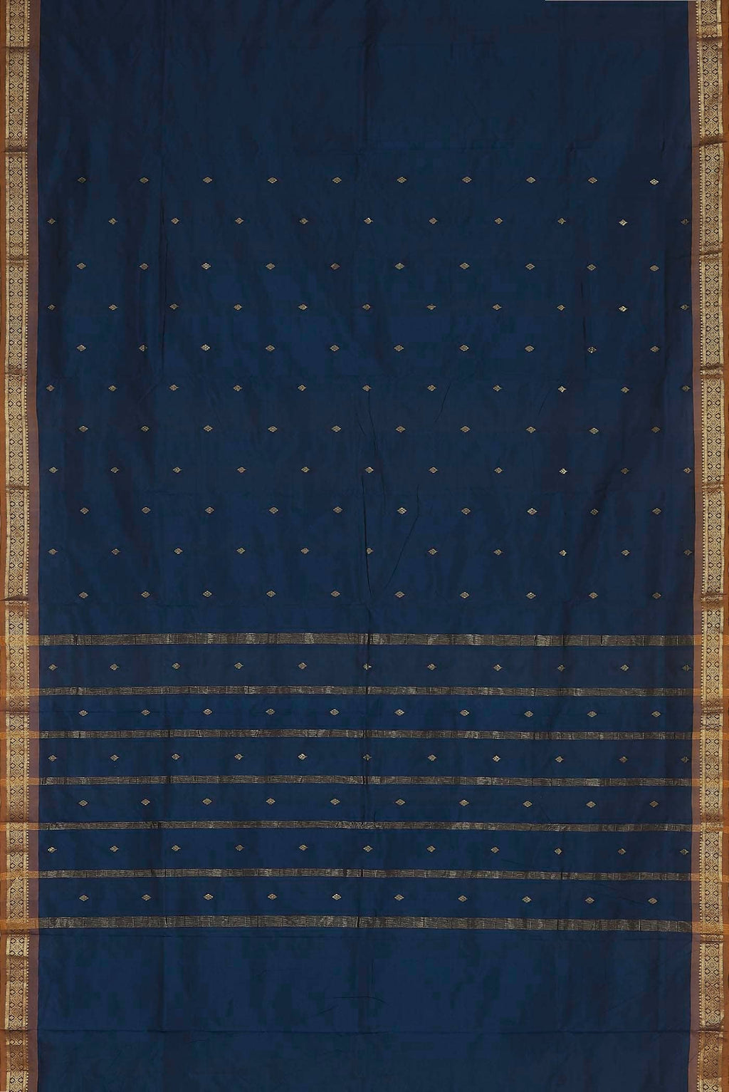 Blue Blended Bangalore Silk Saree