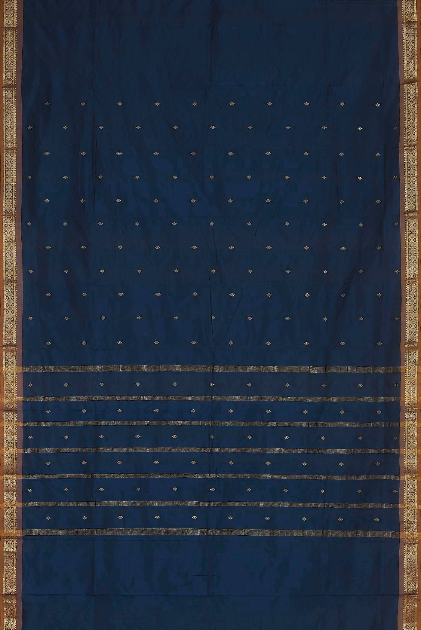 Blue Blended Bangalore Silk Saree