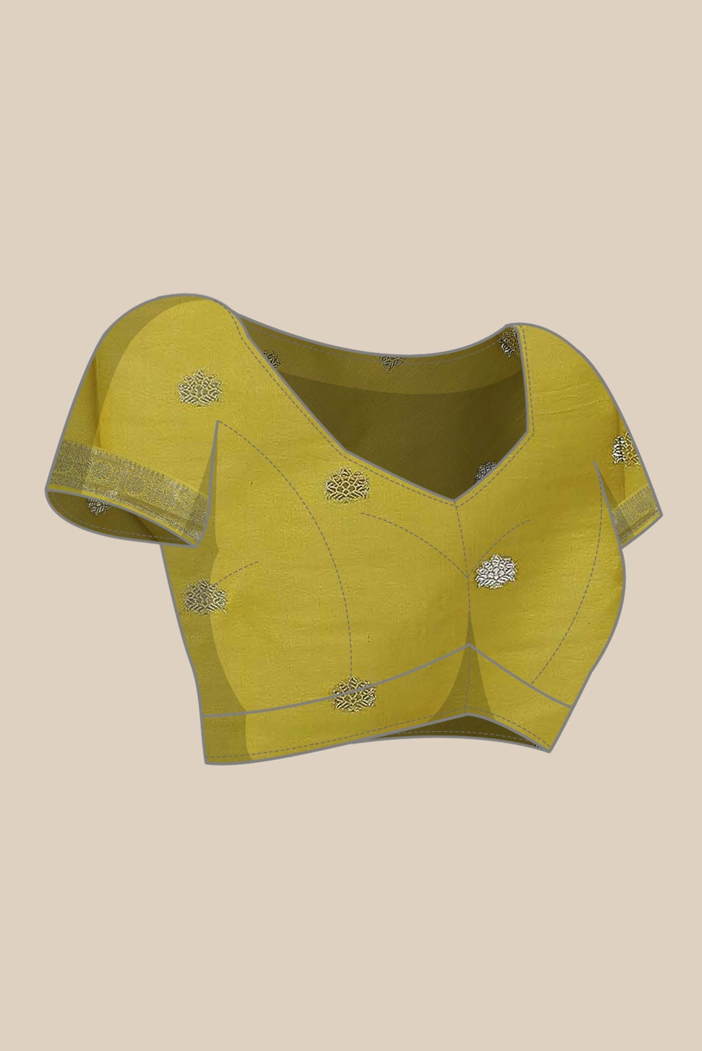 Yellow Chanderi Silk Cotton Saree