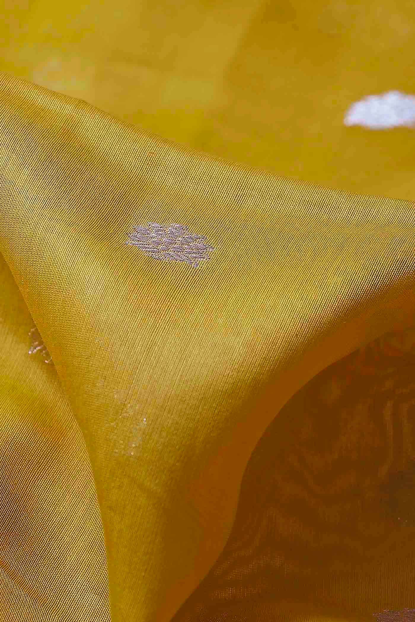 Yellow Chanderi Silk Cotton Saree