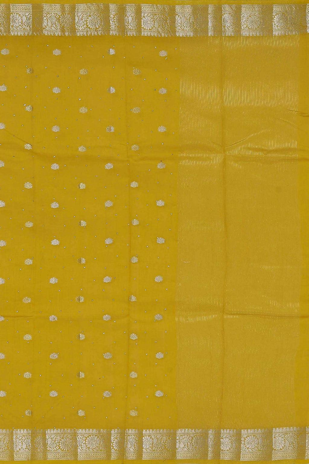 Yellow Chanderi Silk Cotton Saree