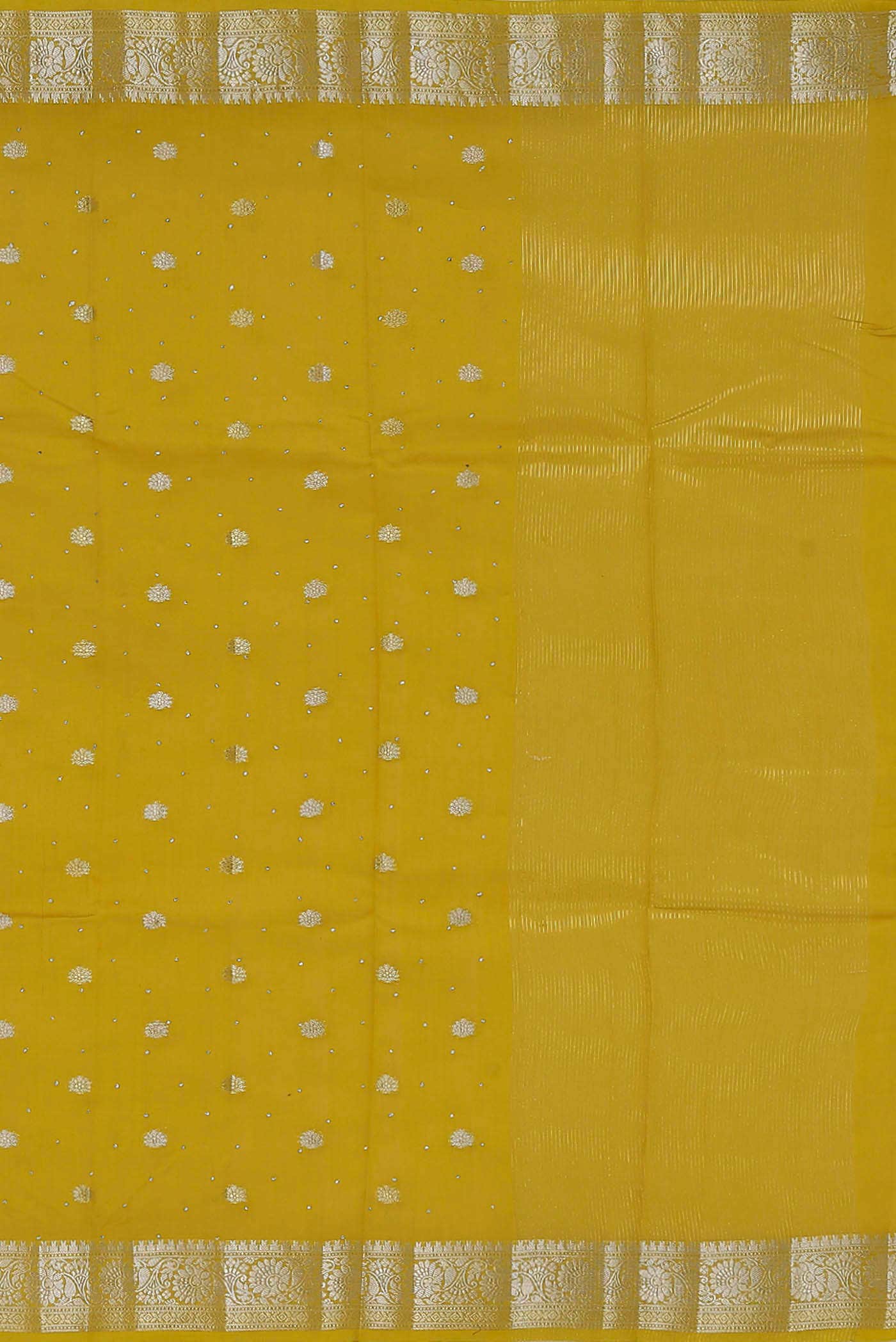 Yellow Chanderi Silk Cotton Saree