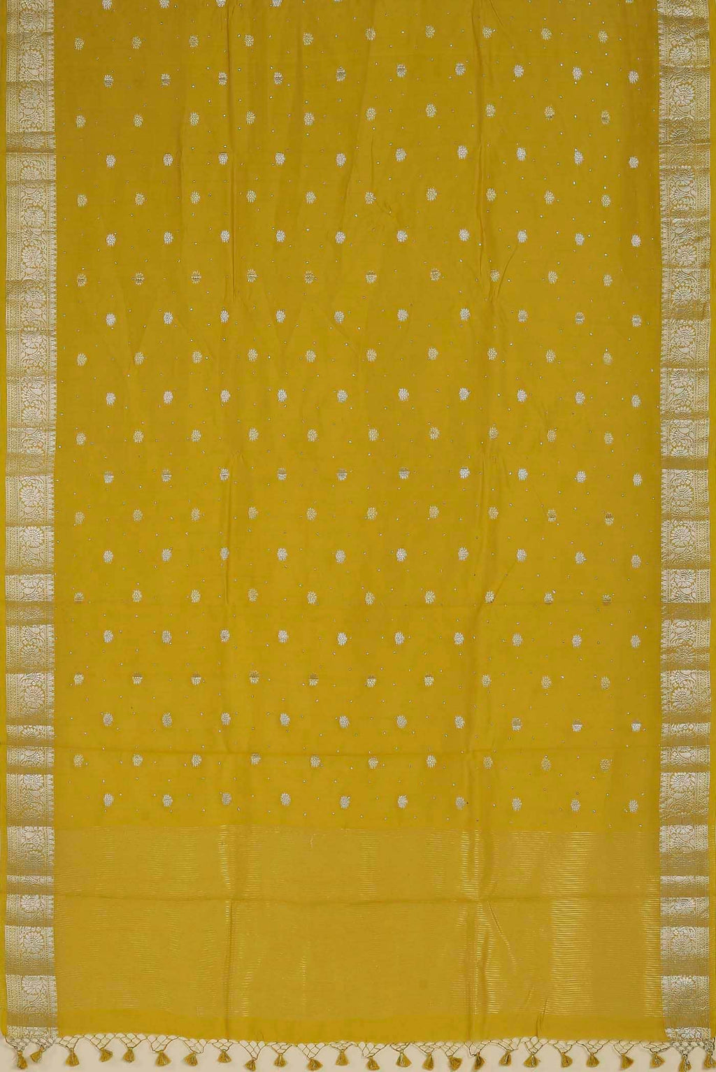 Yellow Chanderi Silk Cotton Saree