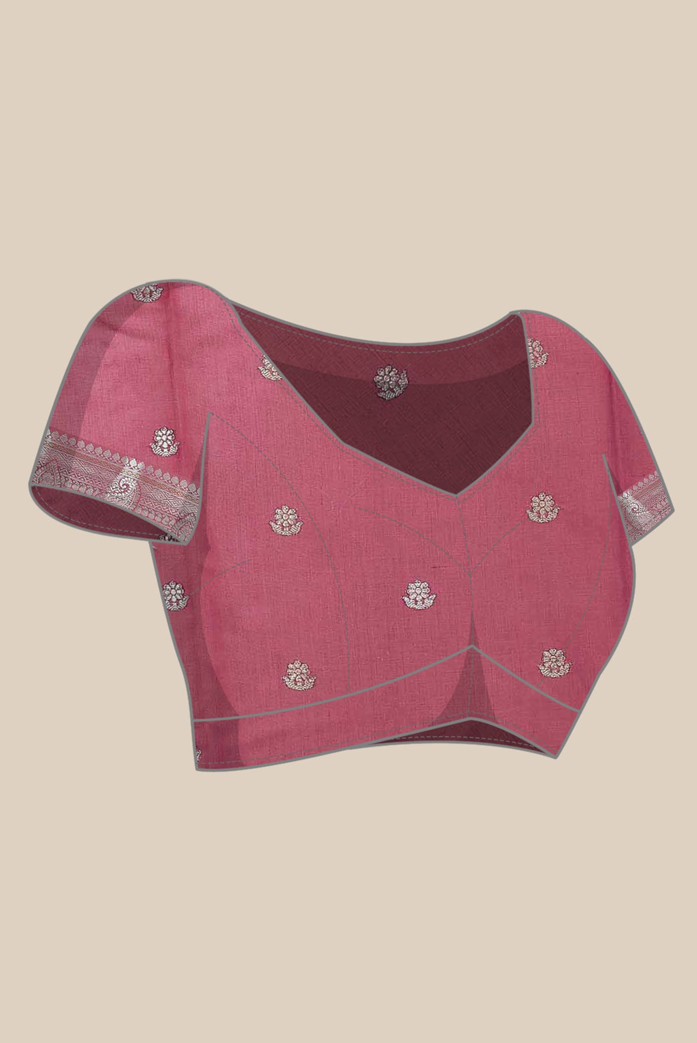 Pink Chanderi Silk Cotton Saree