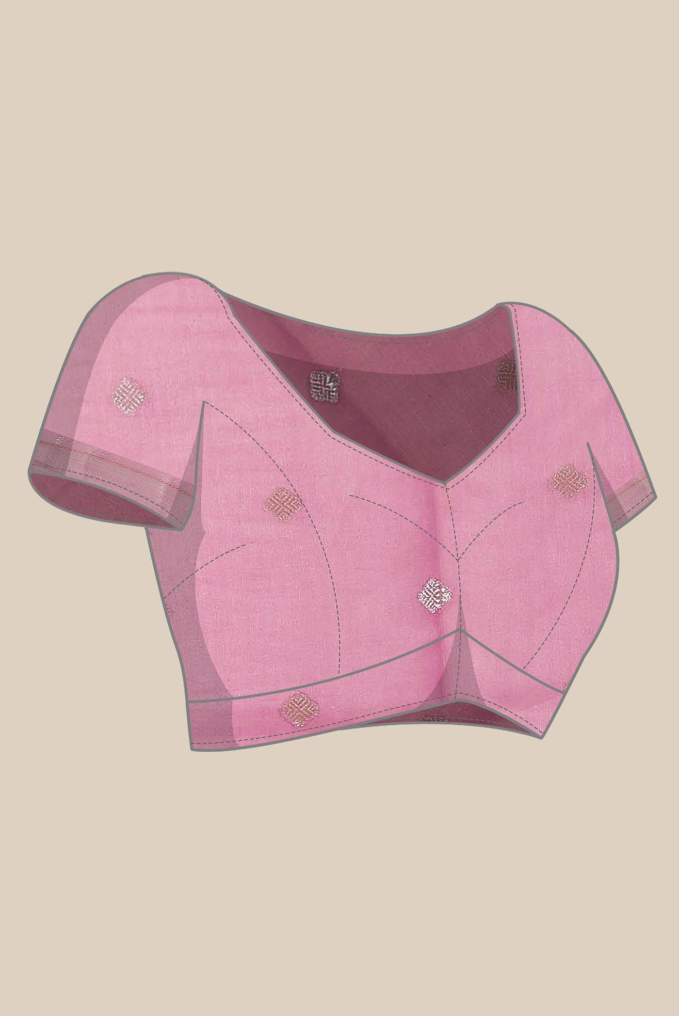 Pink Chanderi Silk Cotton Saree
