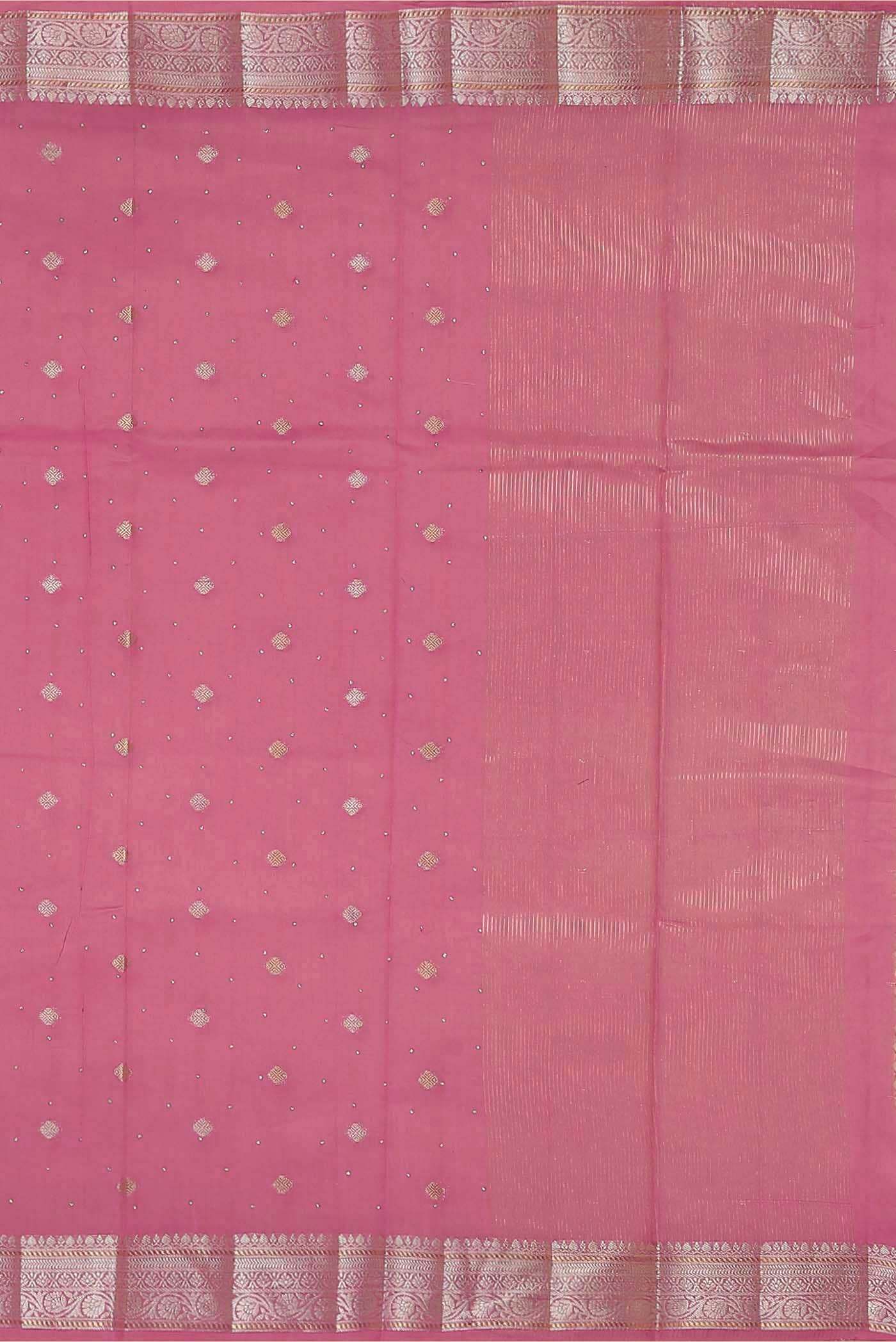 Pink Chanderi Silk Cotton Saree