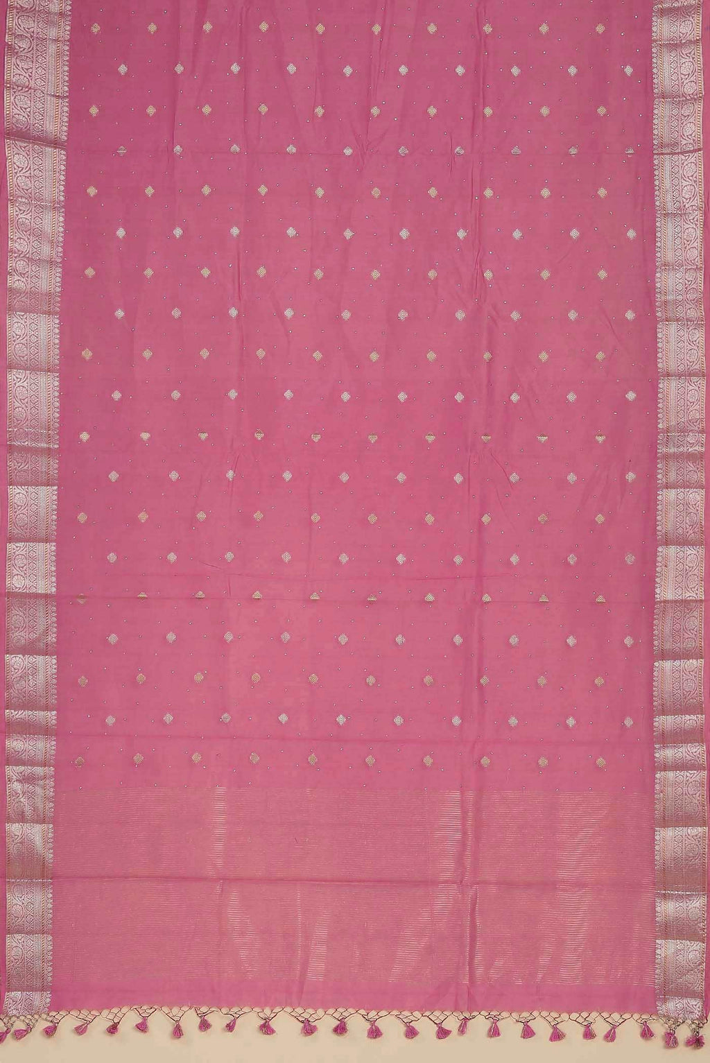 Pink Chanderi Silk Cotton Saree