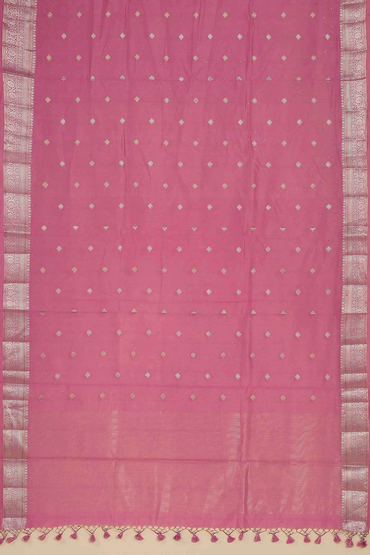 Pink Chanderi Silk Cotton Saree