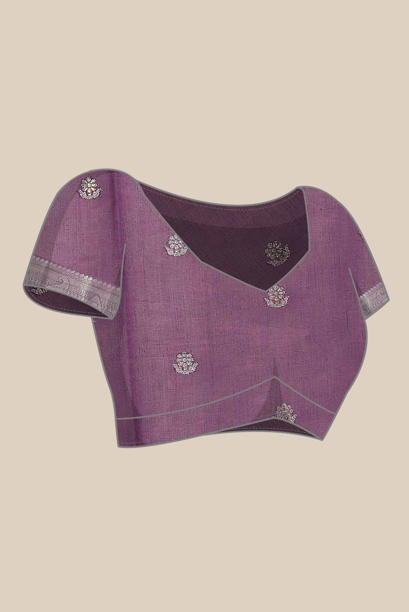 Lavender Chanderi Silk Cotton Saree