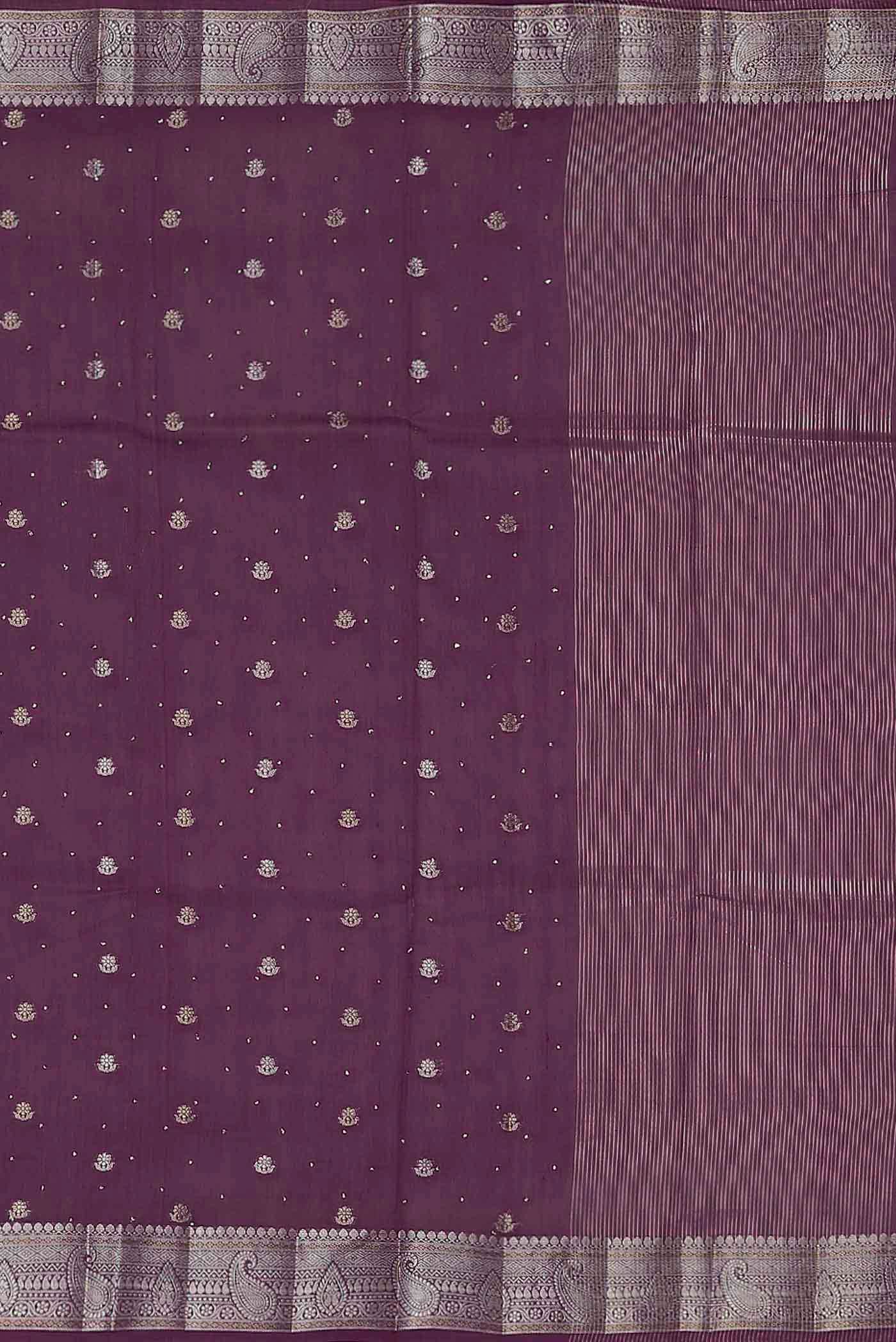 Lavender Chanderi Silk Cotton Saree