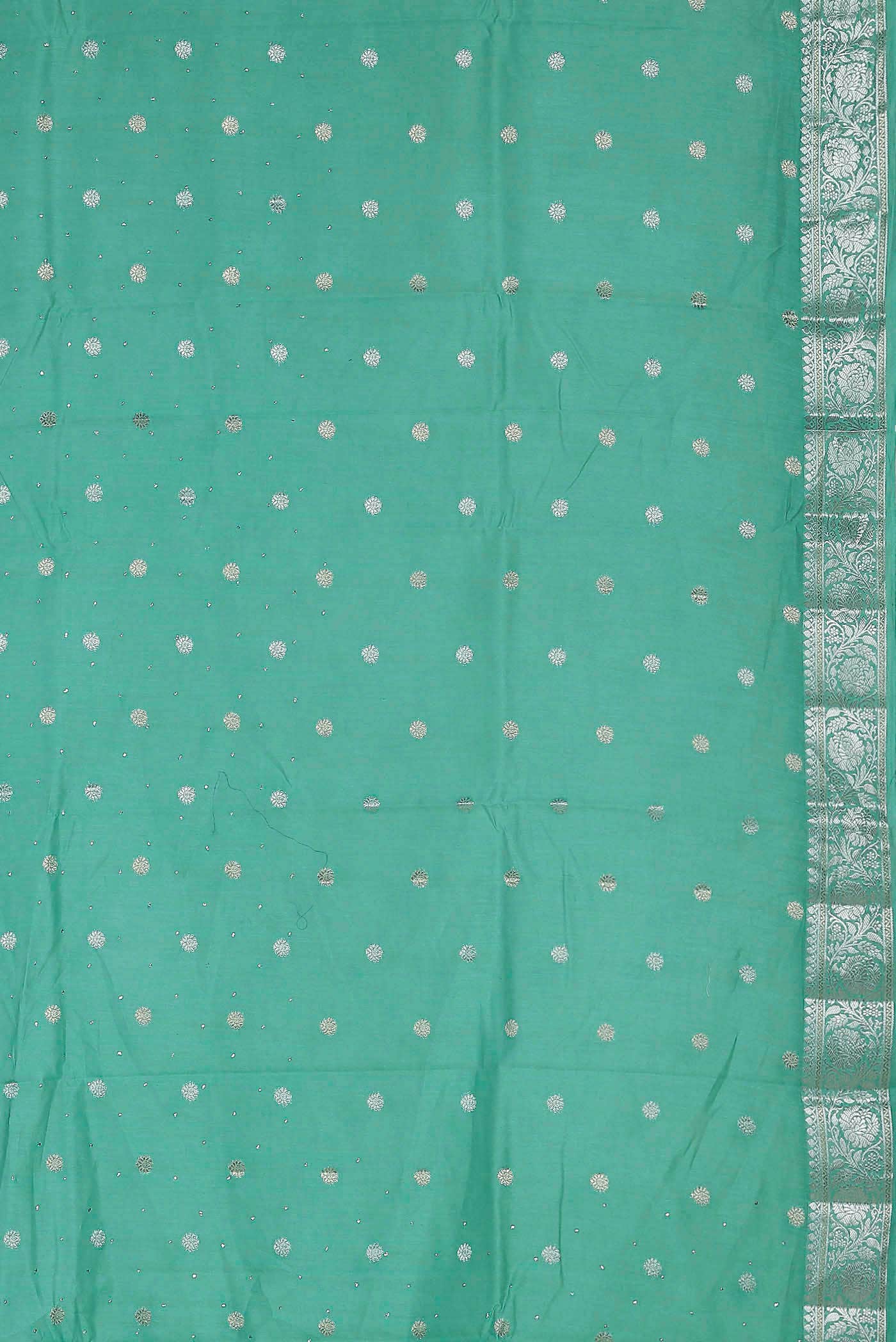 Green Chanderi Silk Cotton Saree