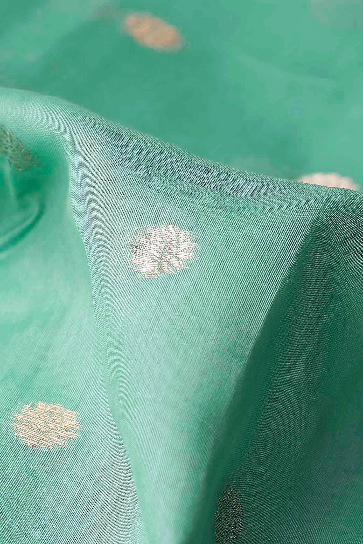 Green Chanderi Silk Cotton Saree