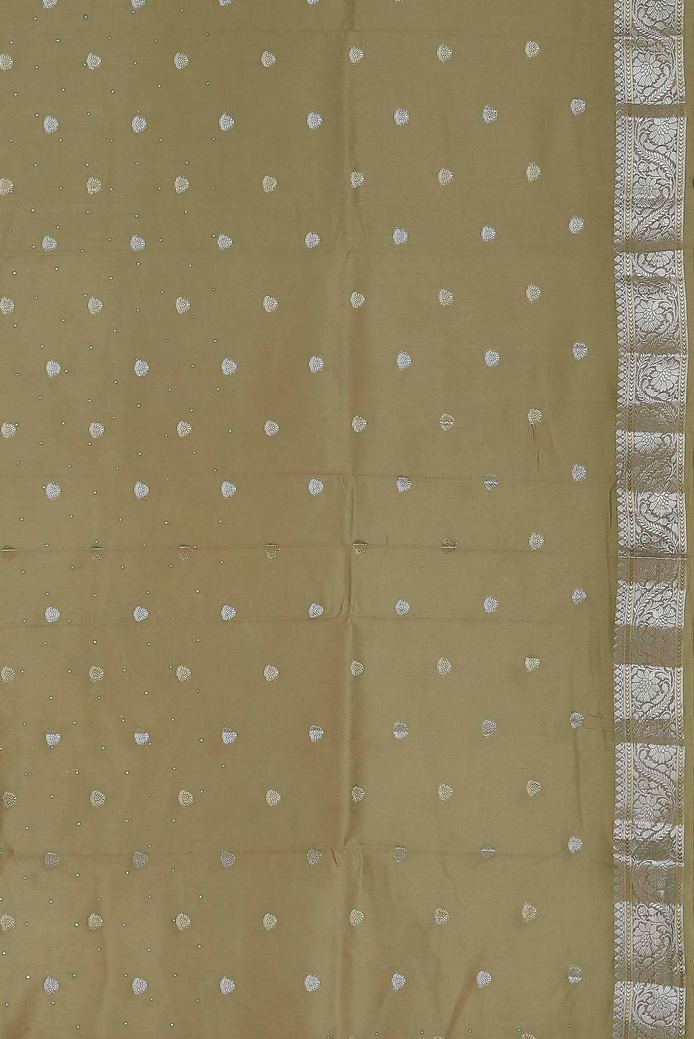 Beige Chanderi Silk Cotton Saree