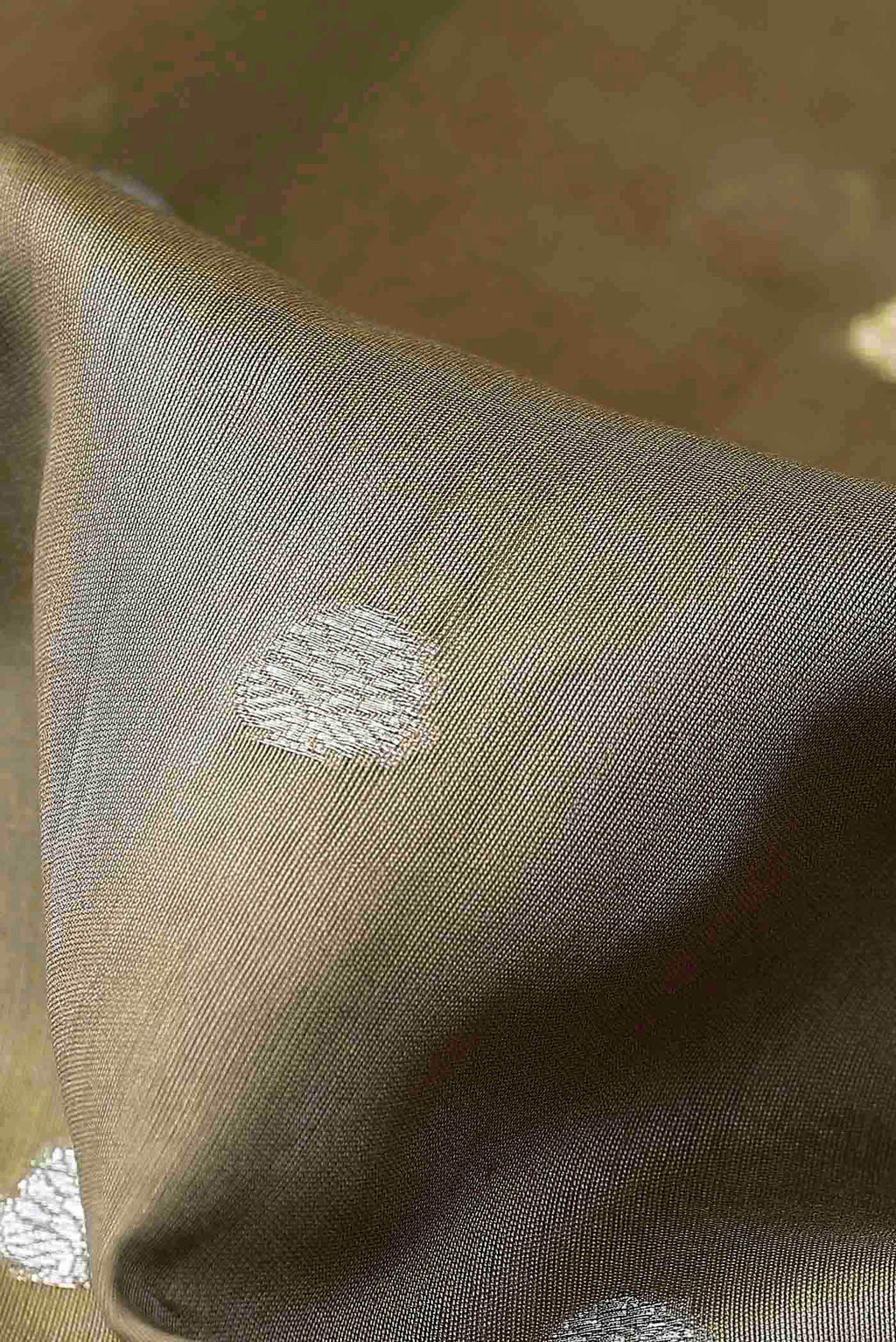 Beige Chanderi Silk Cotton Saree