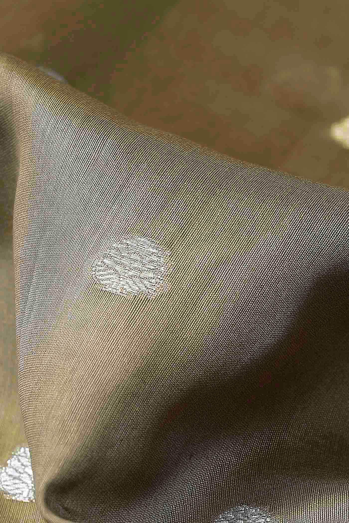 Beige Chanderi Silk Cotton Saree
