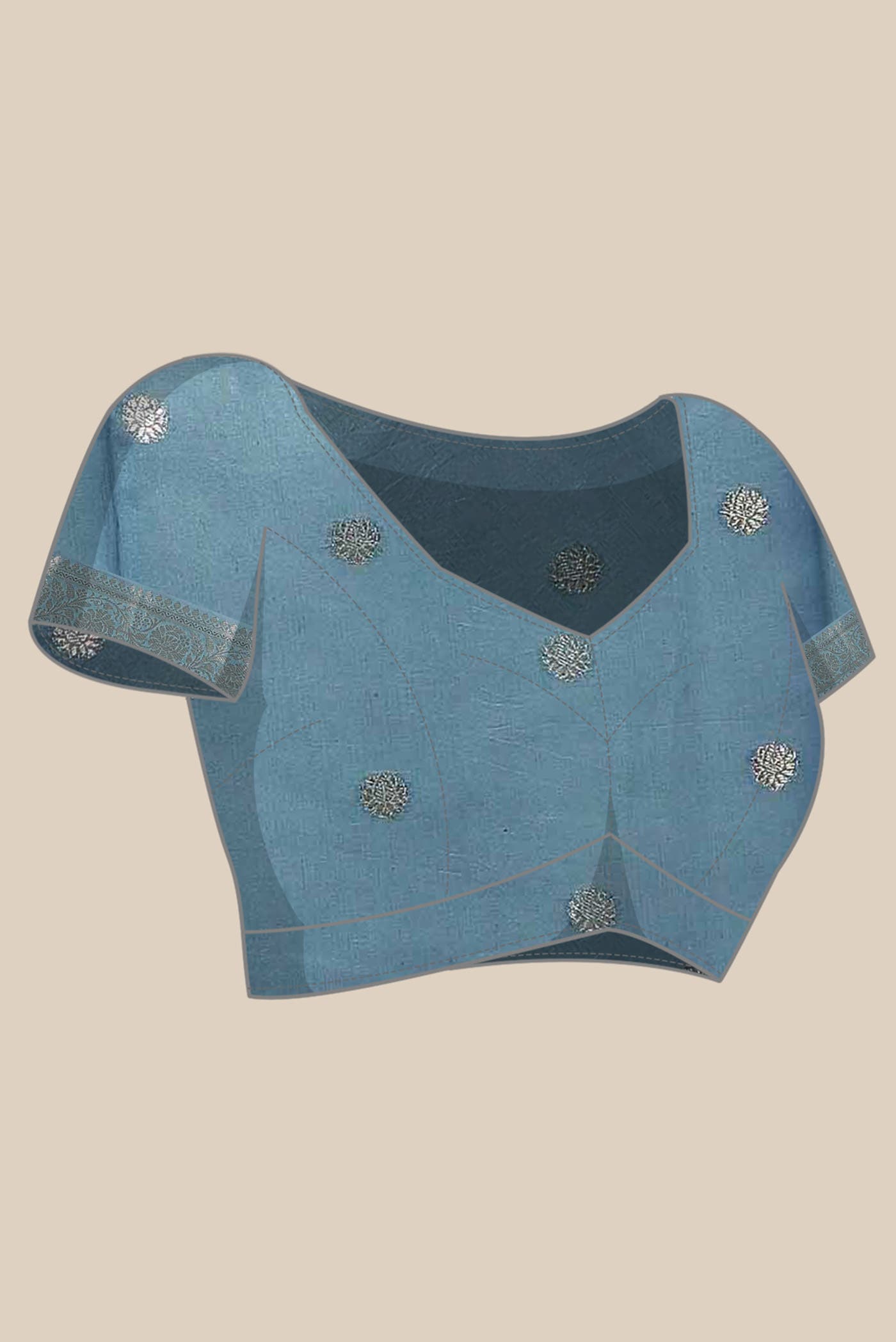 Blue Chanderi Silk Cotton Saree