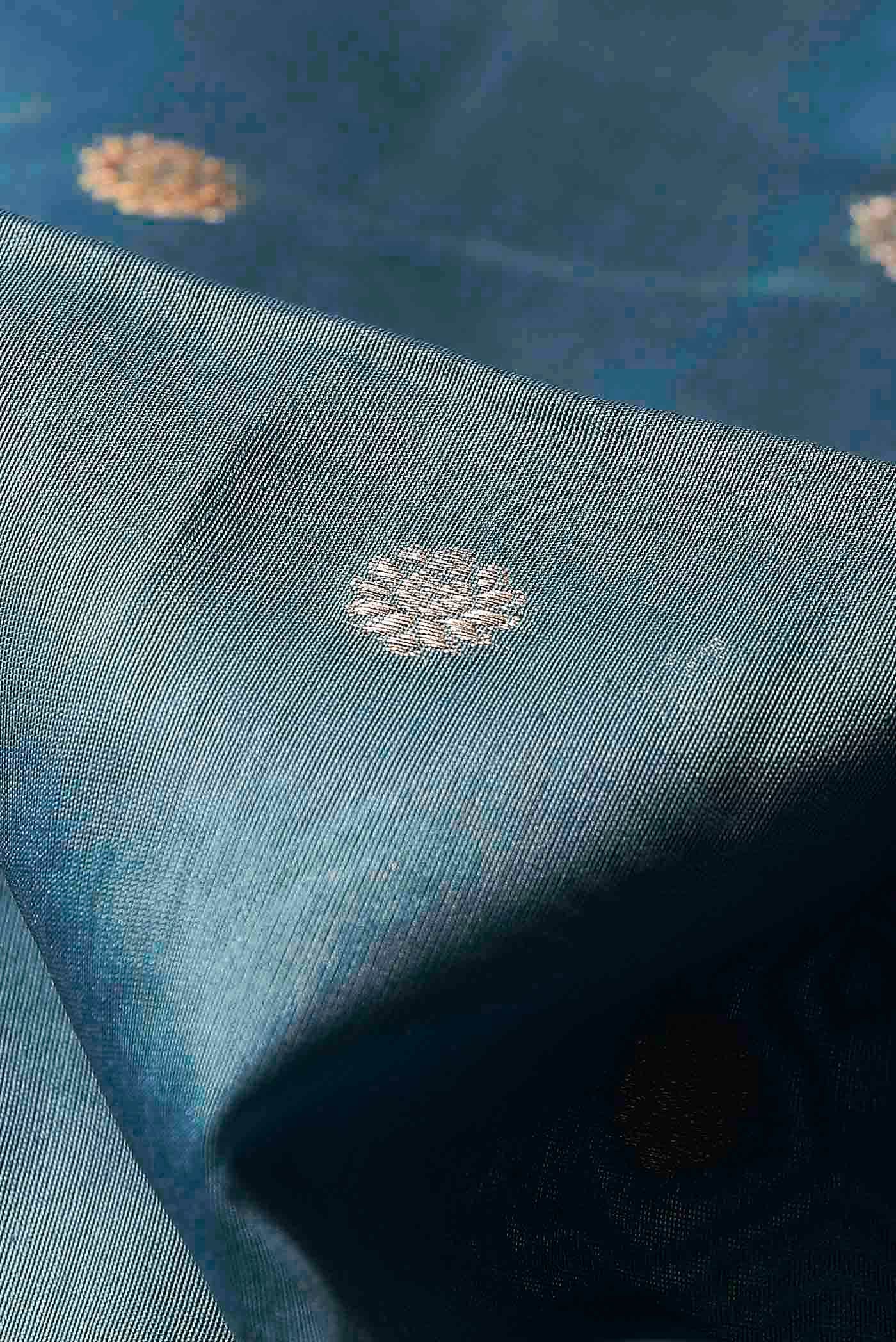 Blue Chanderi Silk Cotton Saree