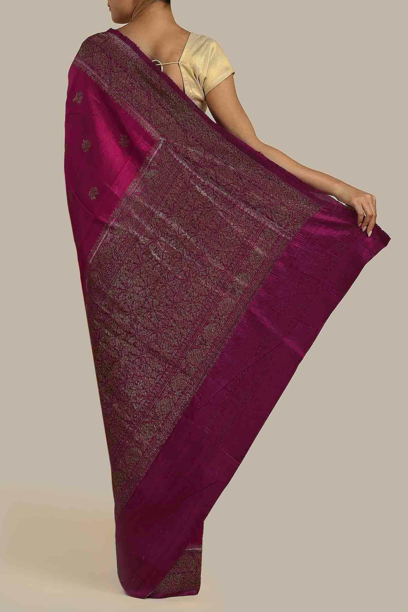 Pink Banarasi Katan Silk Saree