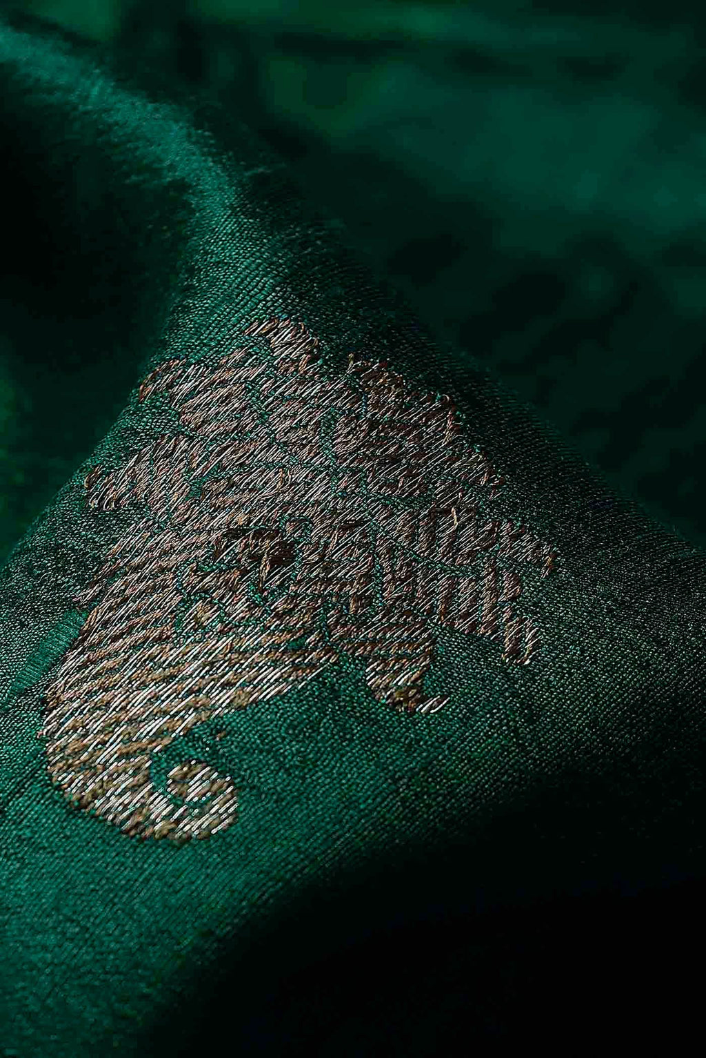 Green Banarasi Katan Silk Saree