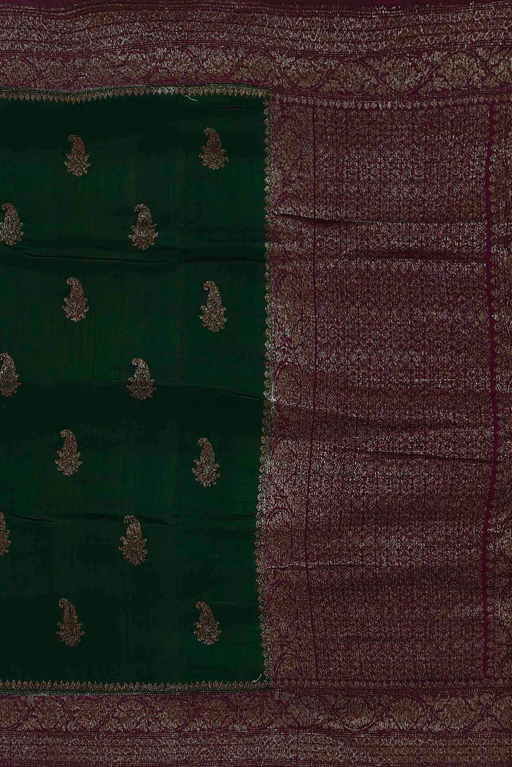 Green Banarasi Katan Silk Saree