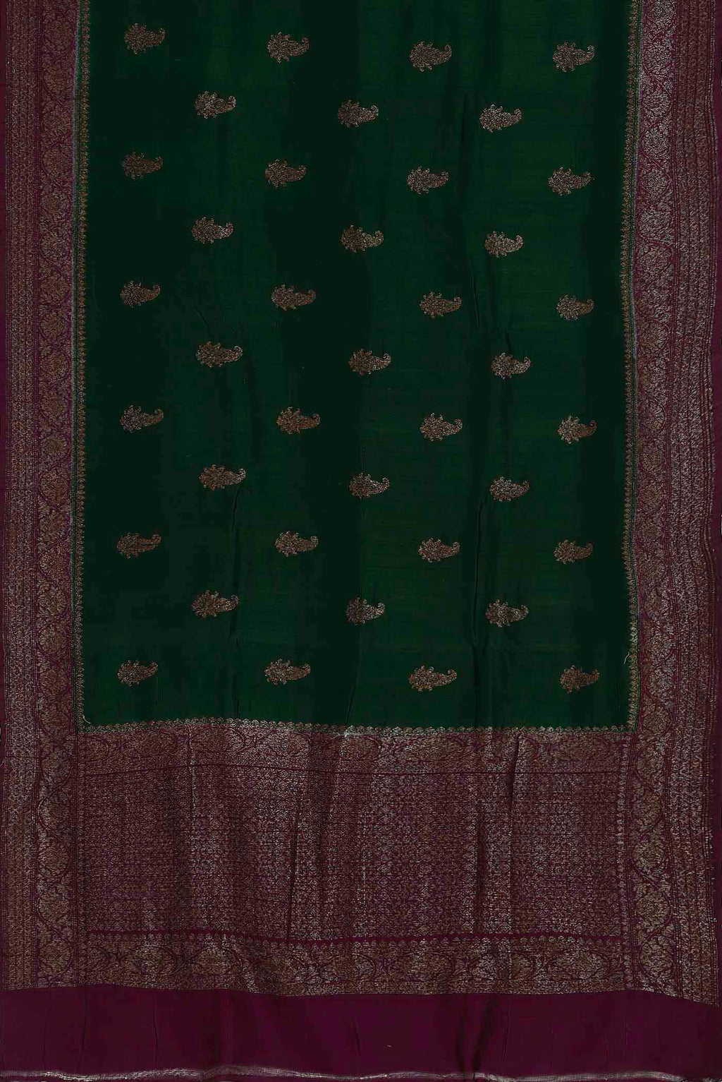 Green Banarasi Katan Silk Saree