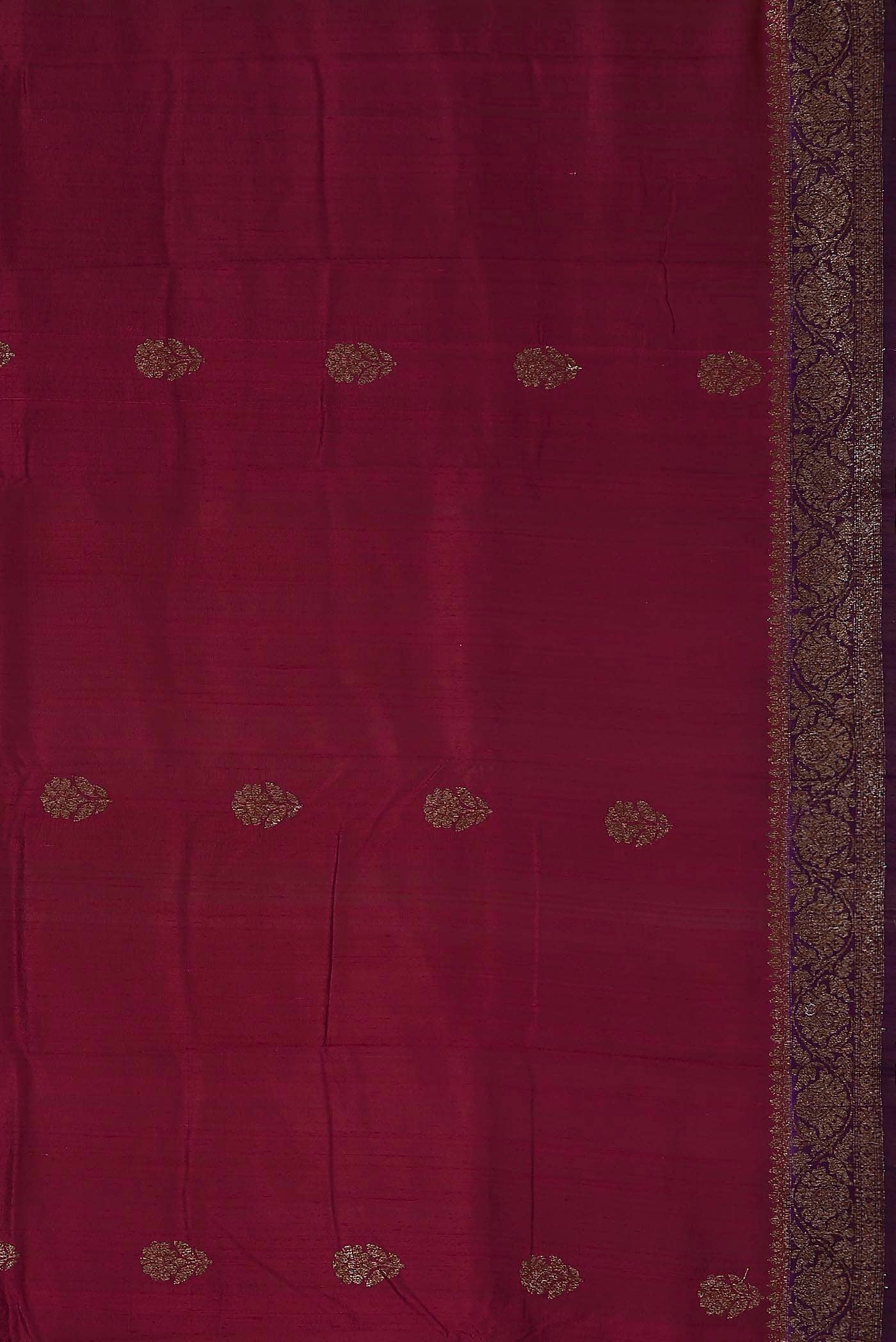 Maroon Banarasi Katan Silk Saree