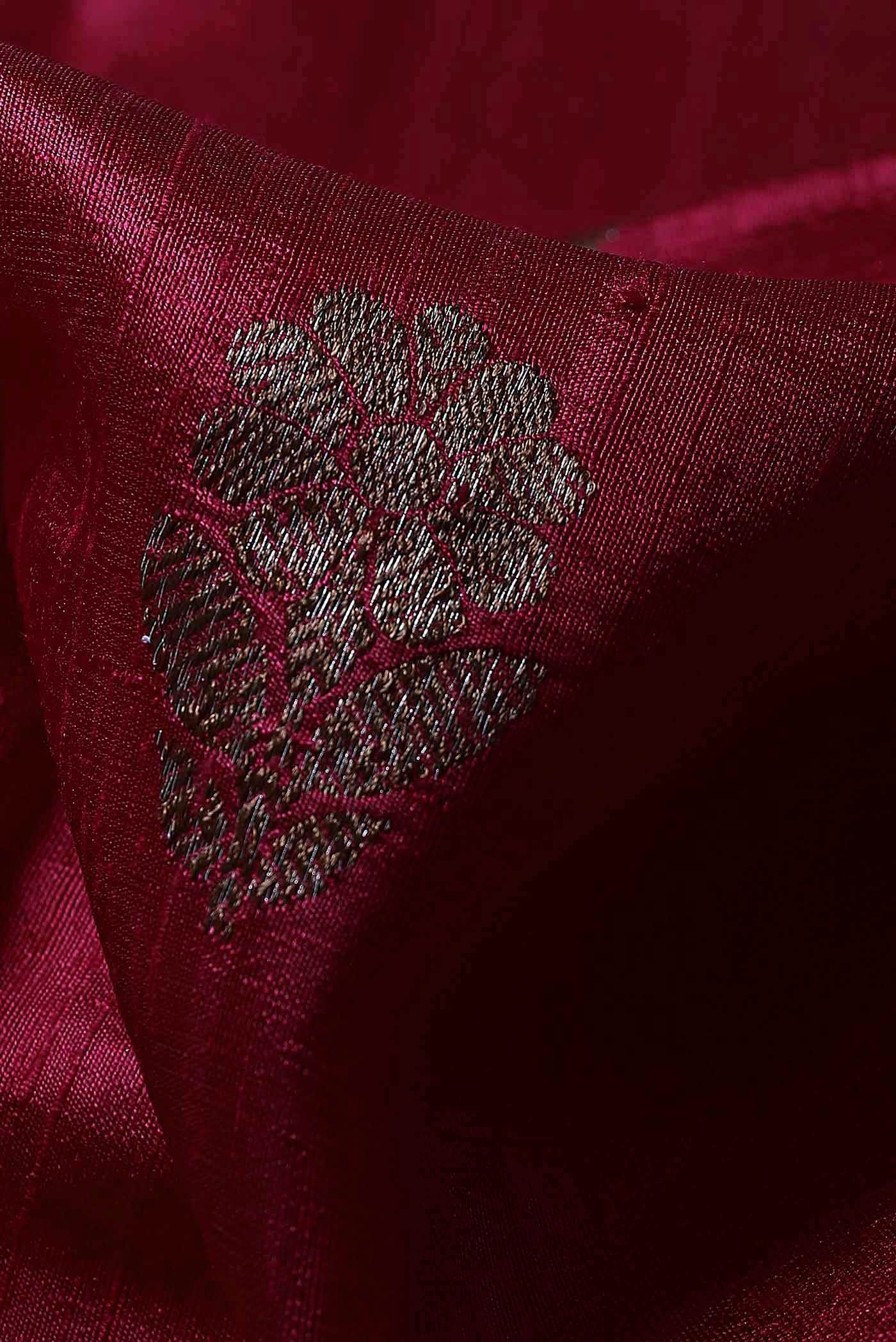Maroon Banarasi Katan Silk Saree
