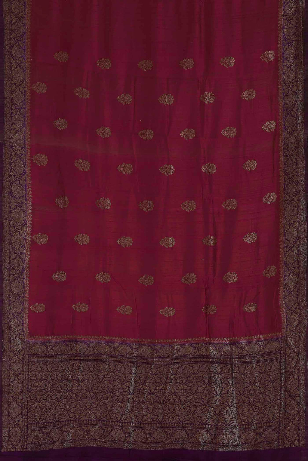Maroon Banarasi Katan Silk Saree