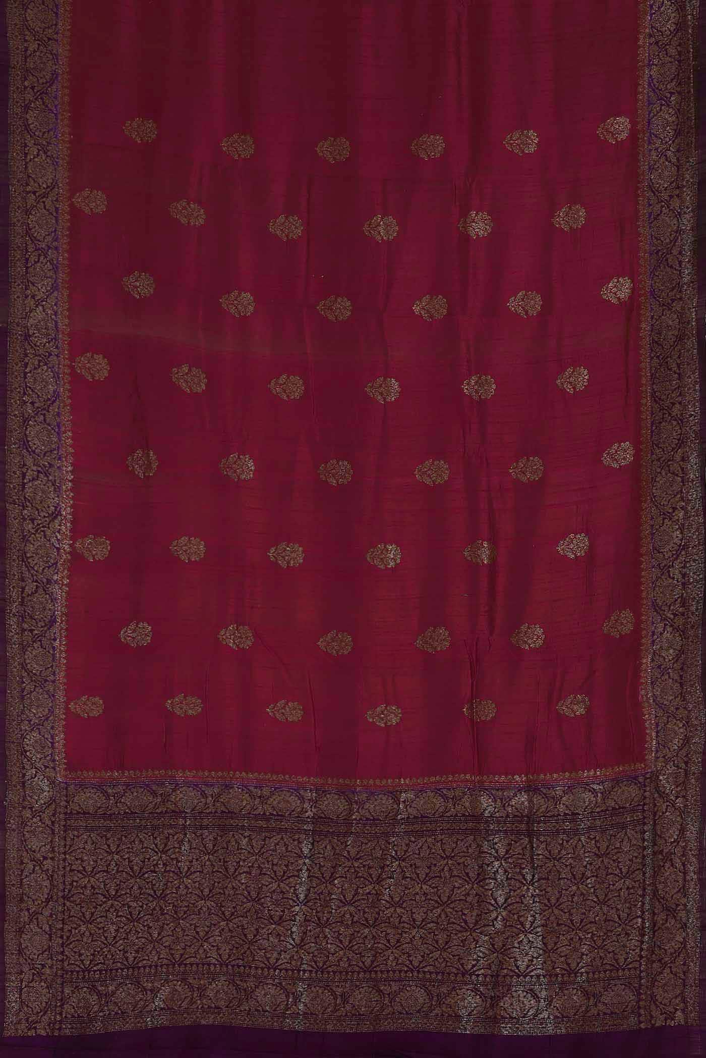 Maroon Banarasi Katan Silk Saree