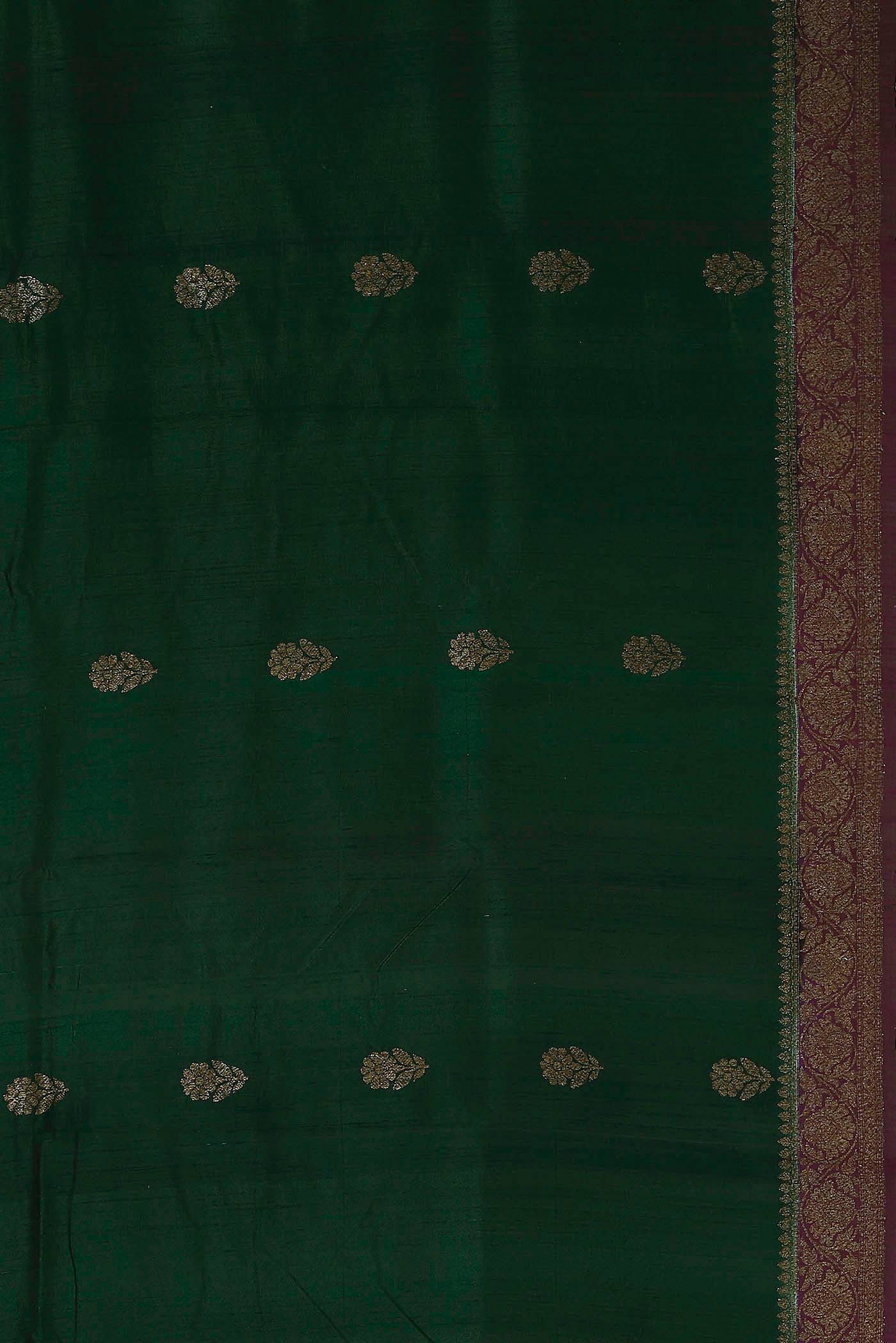 Green Banarasi Katan Silk Saree