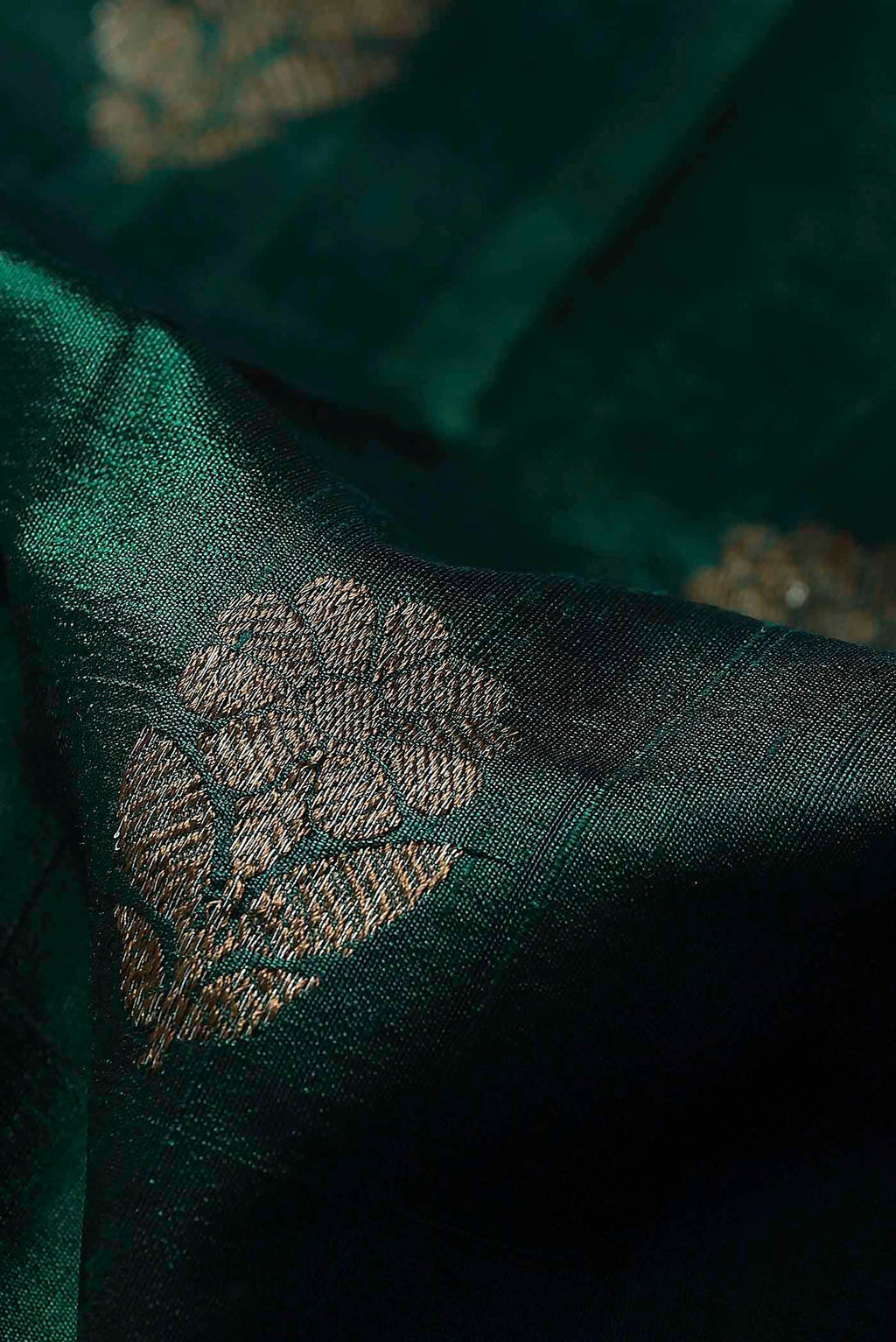 Green Banarasi Katan Silk Saree