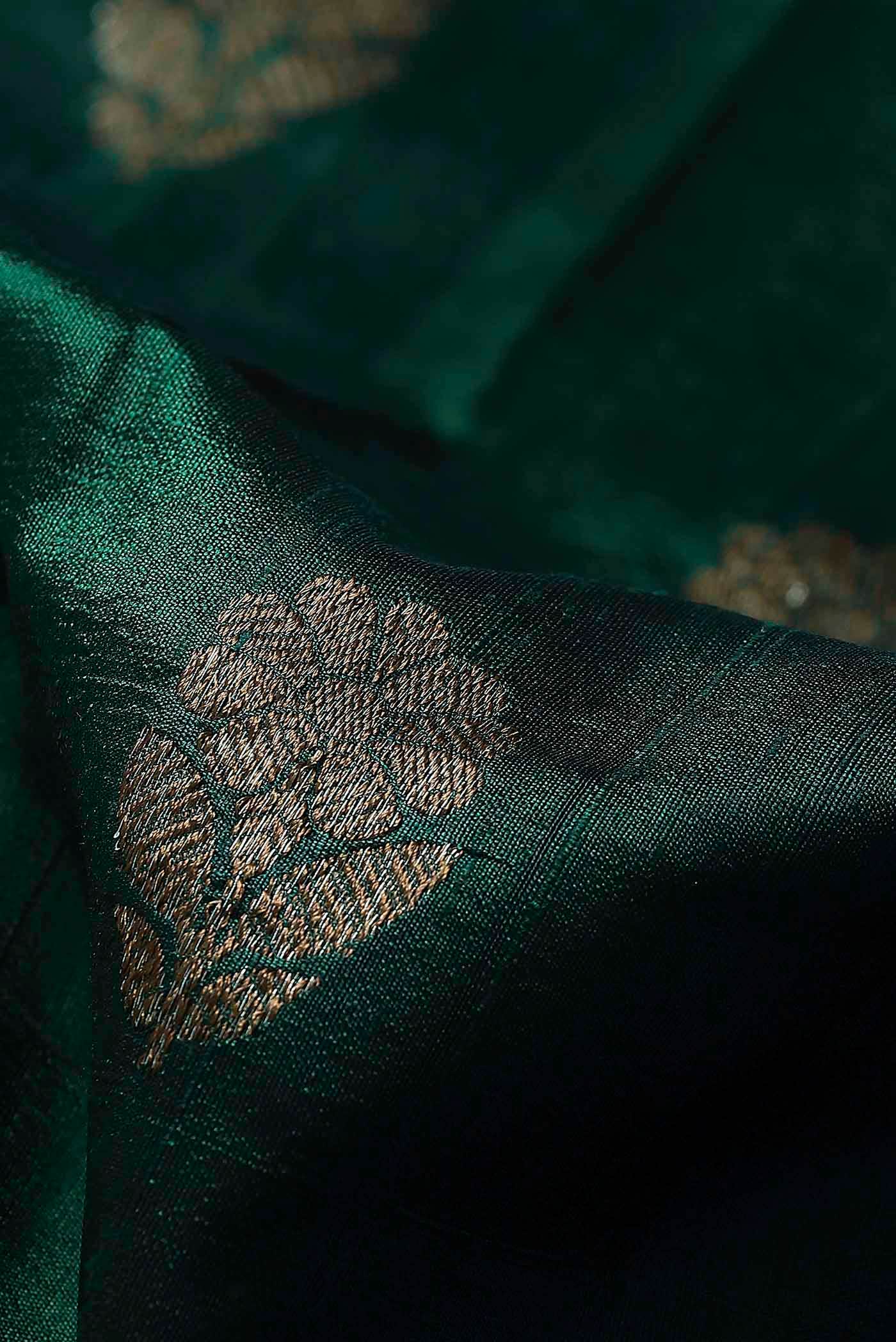 Green Banarasi Katan Silk Saree