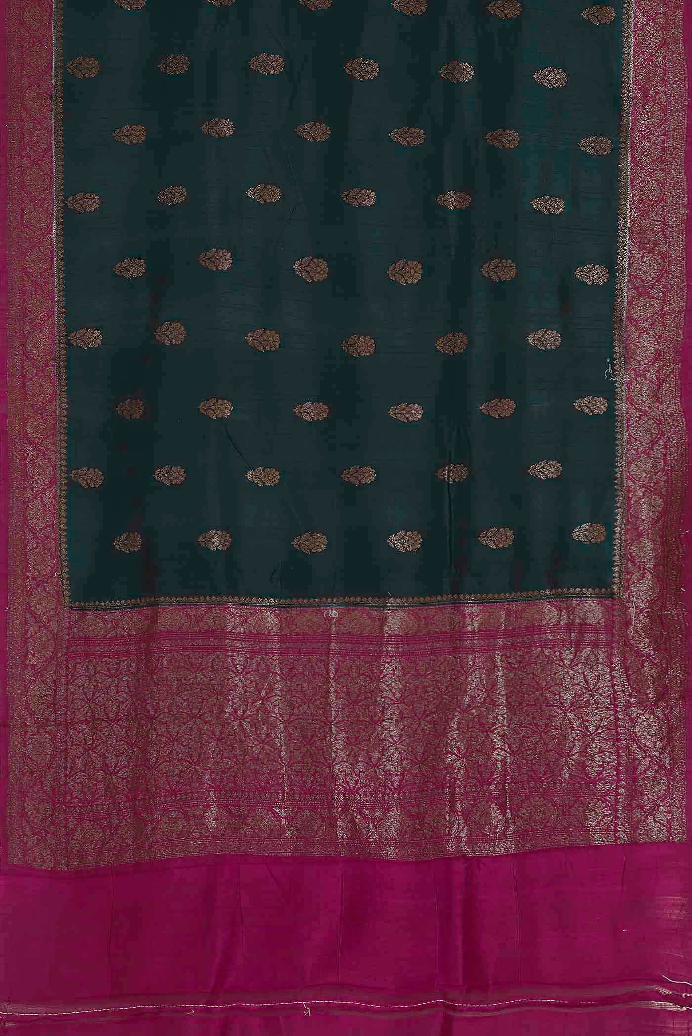 Blue Banarasi Katan Silk Saree