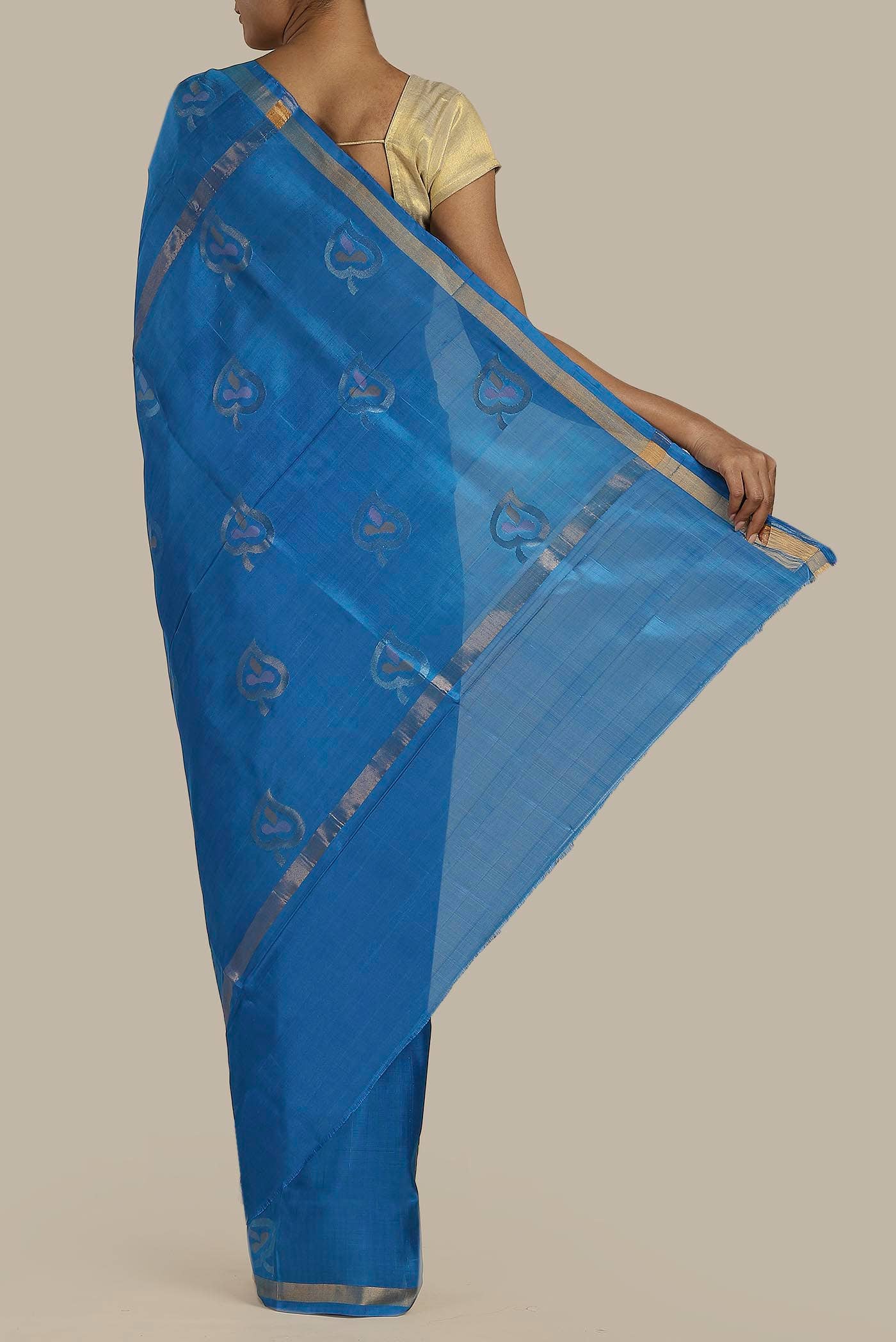 Blue Uppada Silk Saree