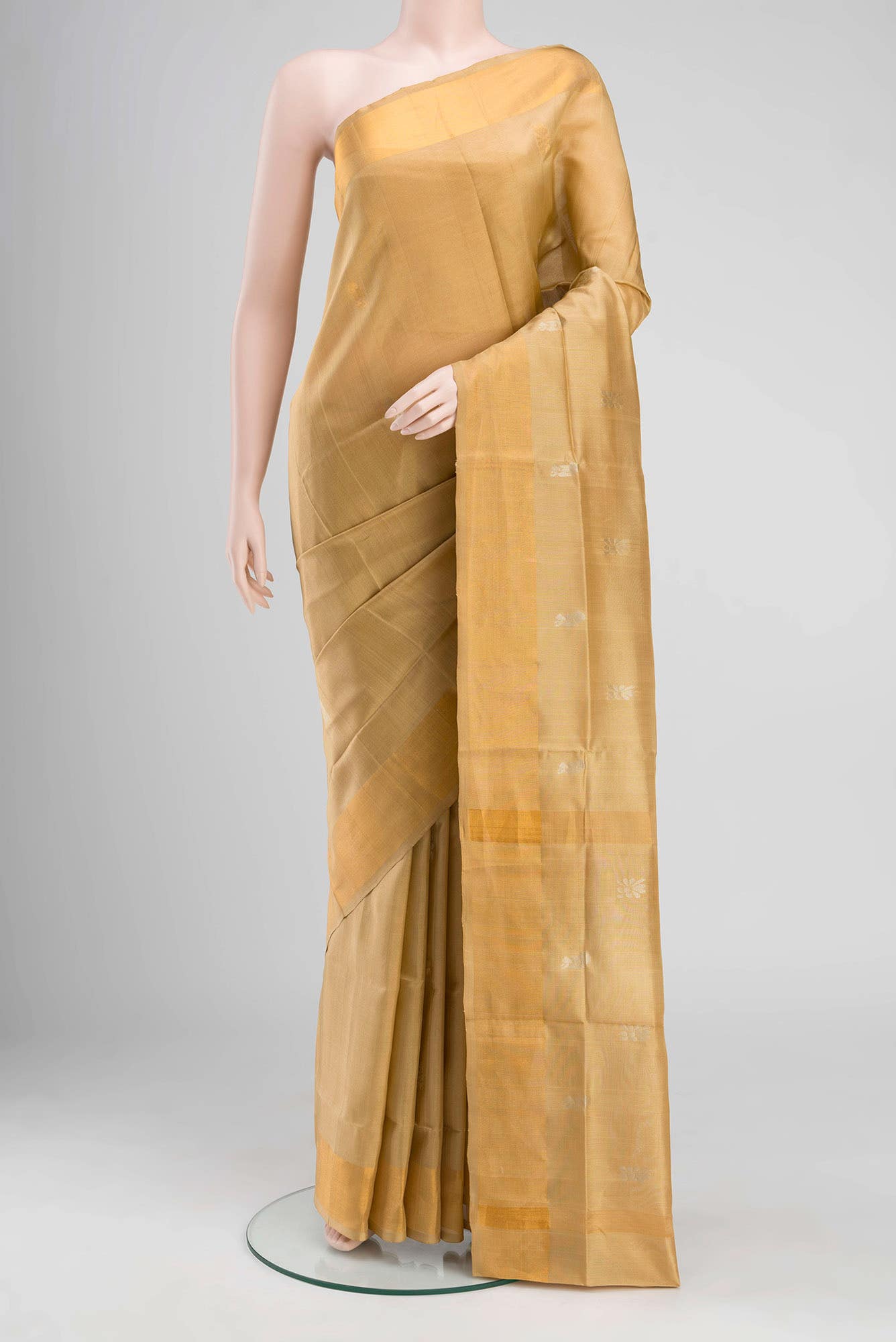 Cream Soft Silk Saree