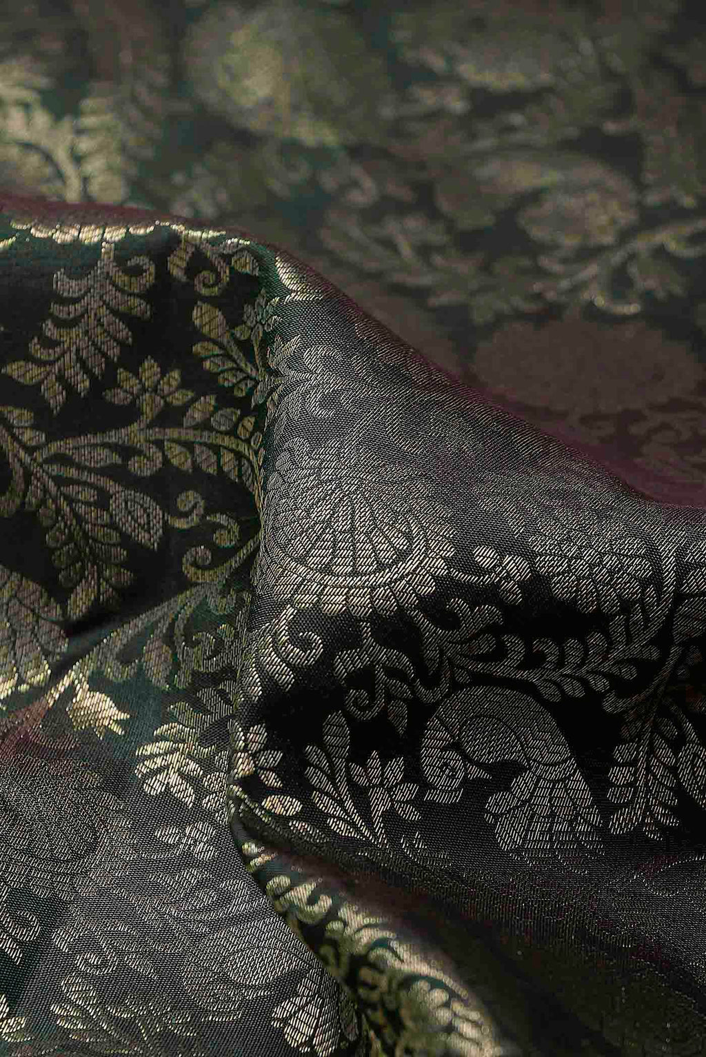 Black Kanchipuram Silk Saree