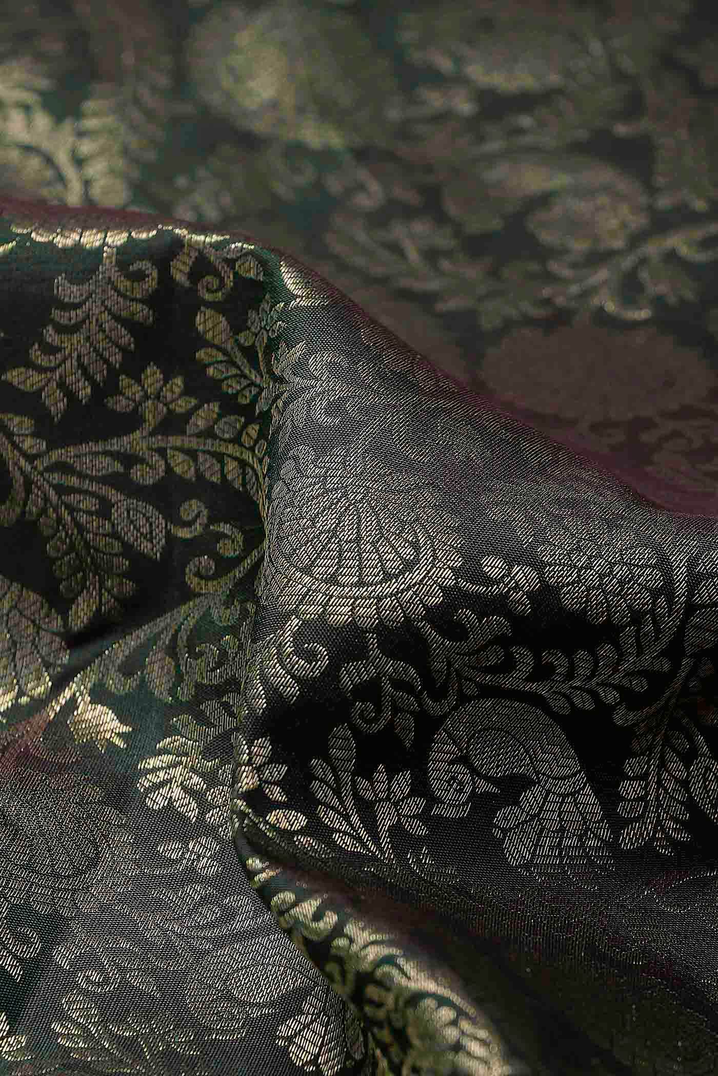 Black Kanchipuram Silk Saree