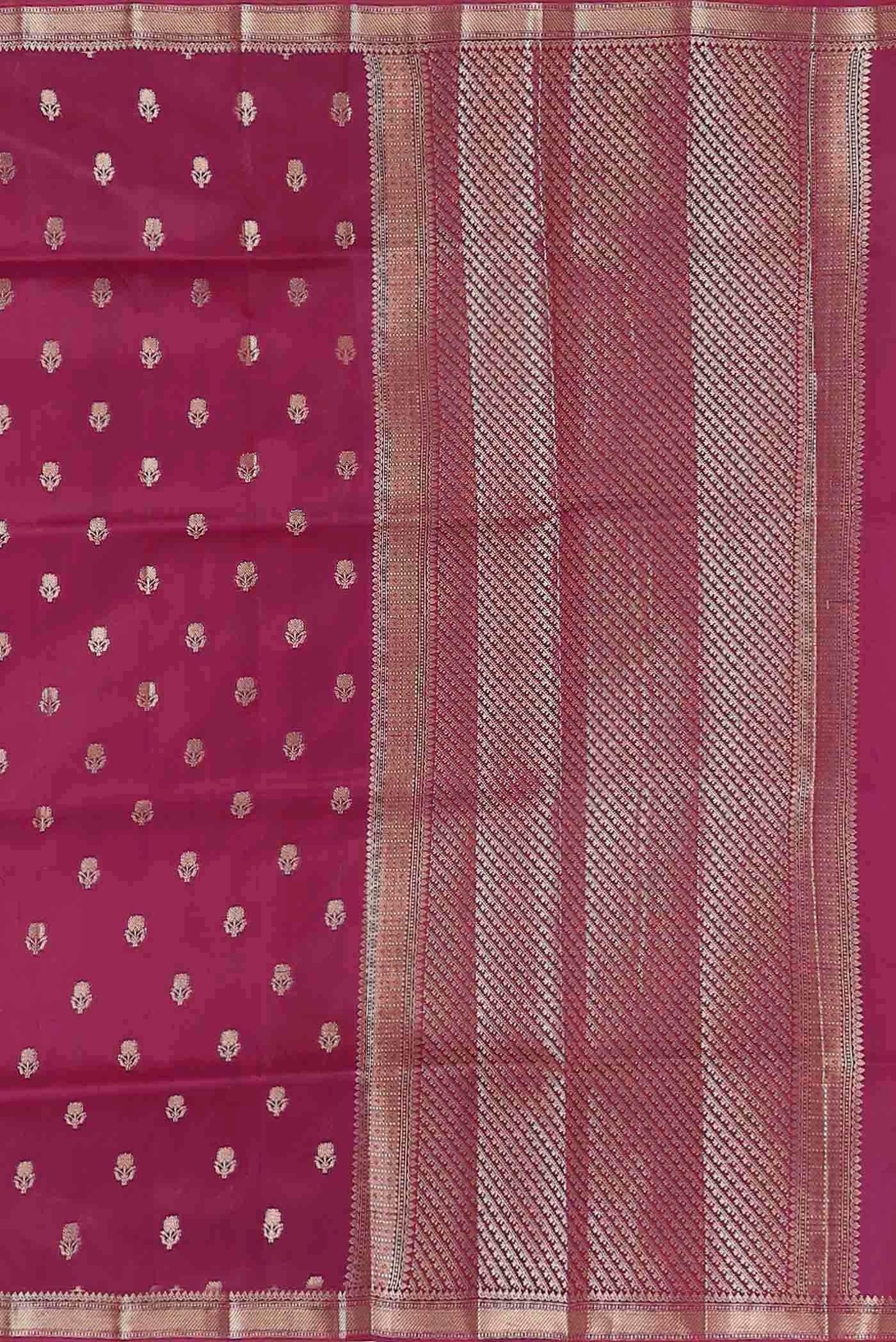 Pink Banarasi Raw Silk Saree