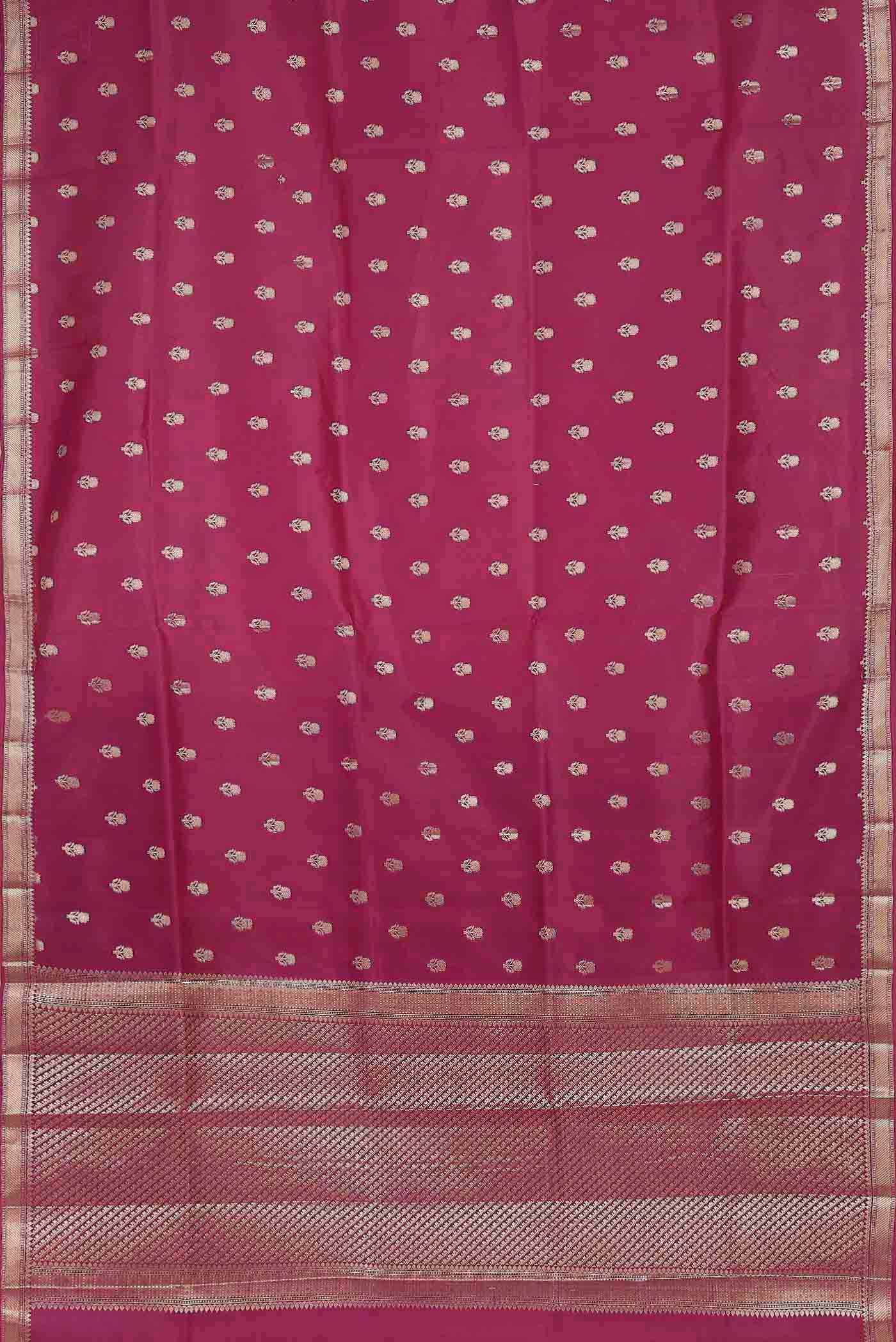 Pink Banarasi Raw Silk Saree