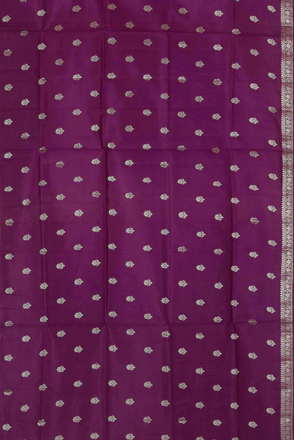 Violet Banarasi Raw Silk Saree