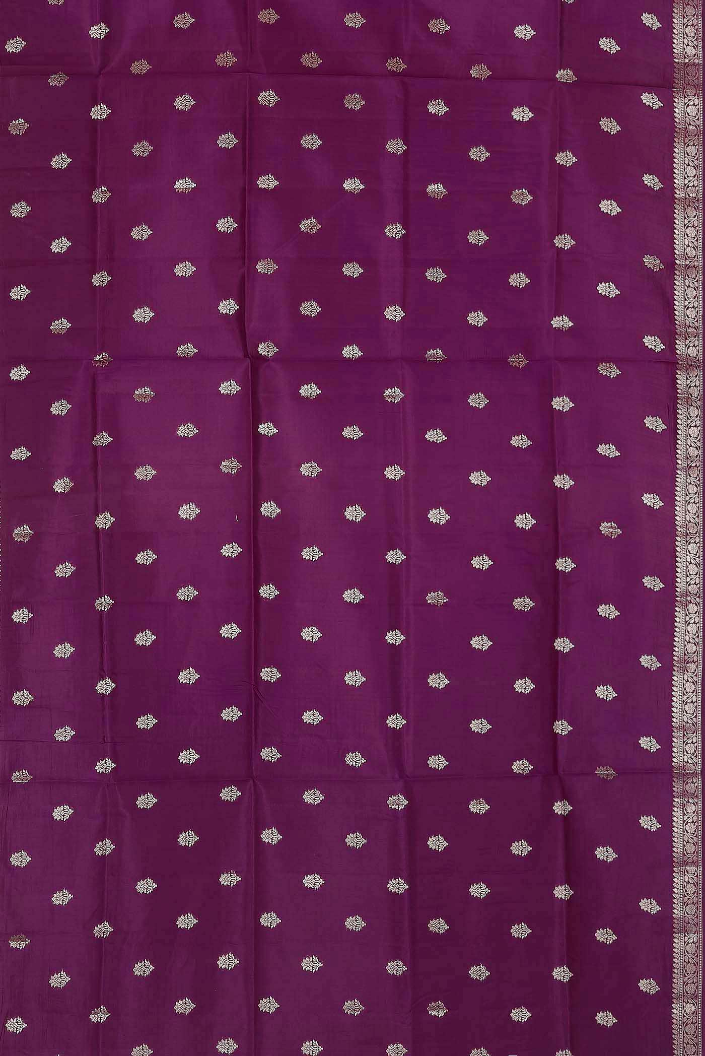 Violet Banarasi Raw Silk Saree