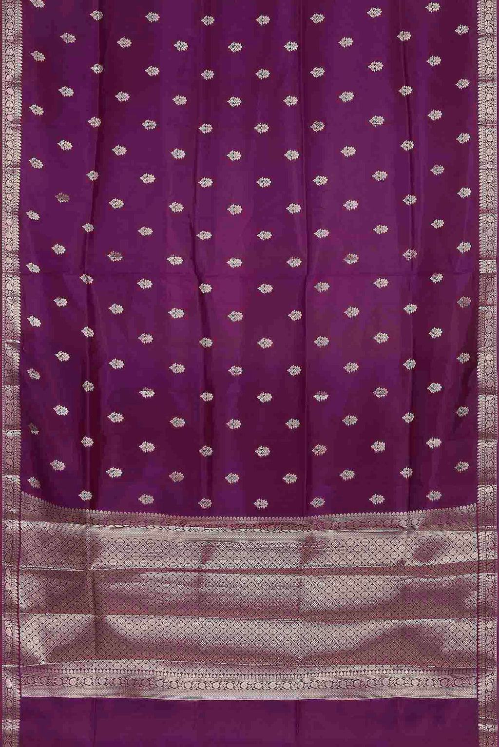 Violet Banarasi Raw Silk Saree