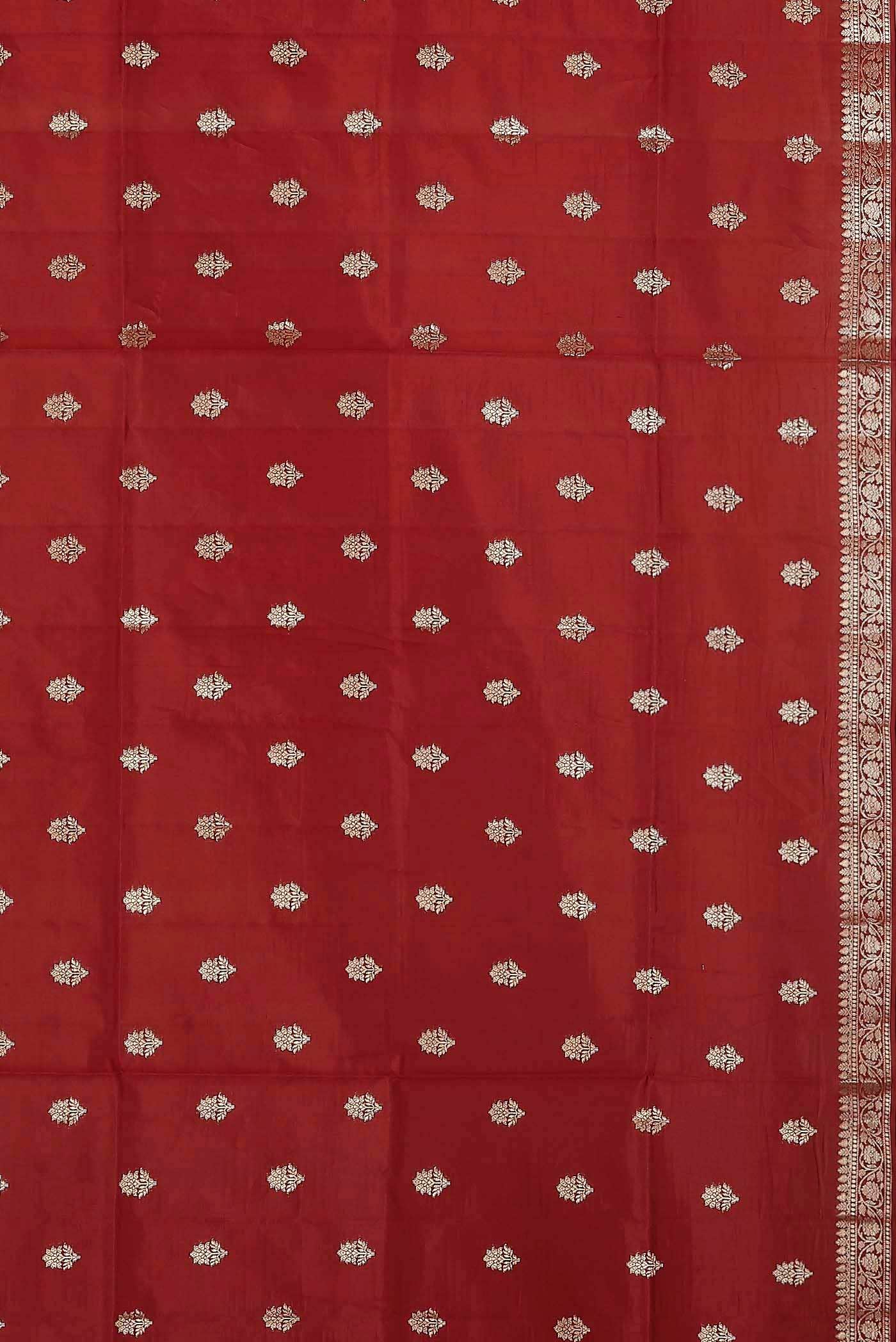 Maroon Banarasi Raw Silk Saree