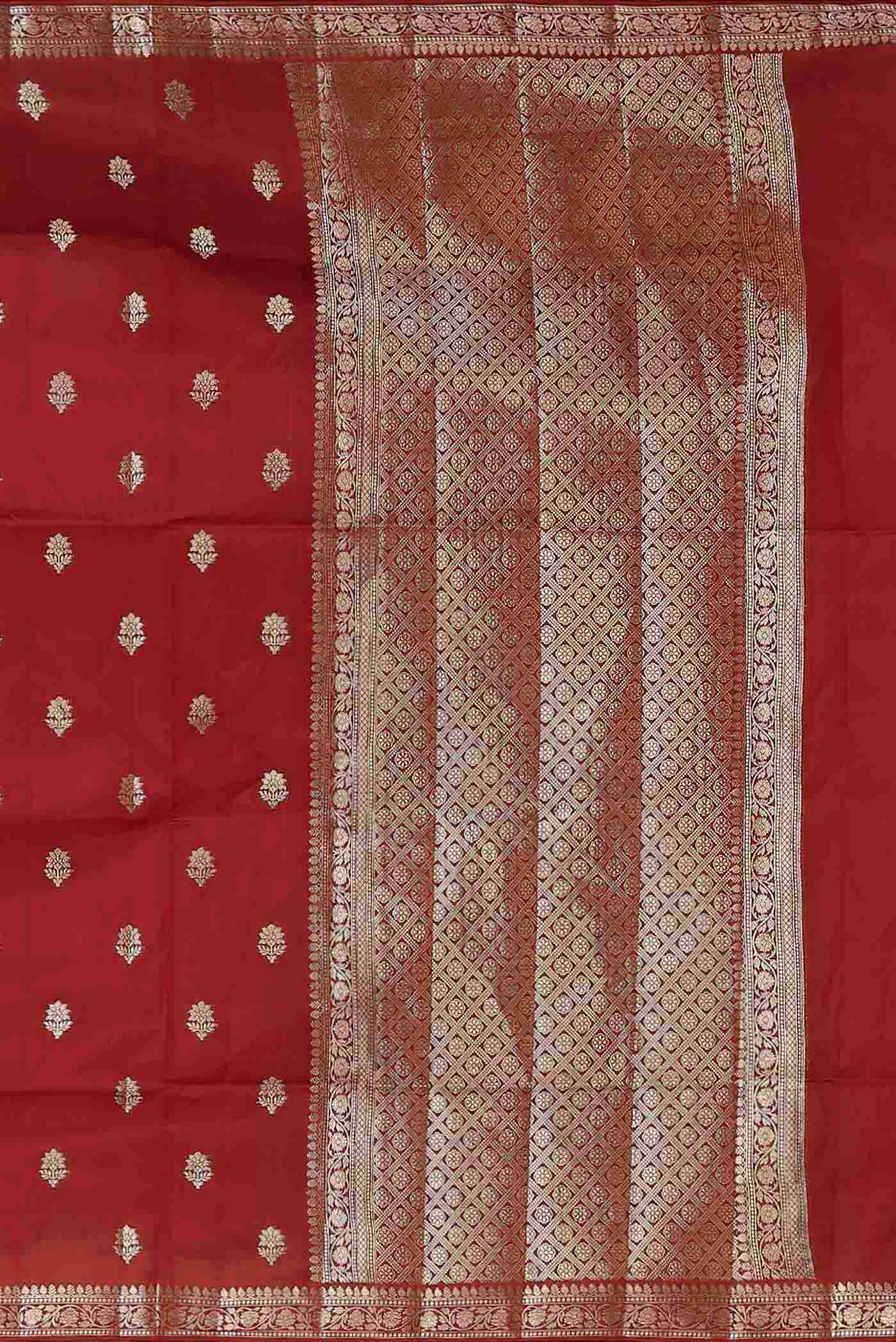 Maroon Banarasi Raw Silk Saree