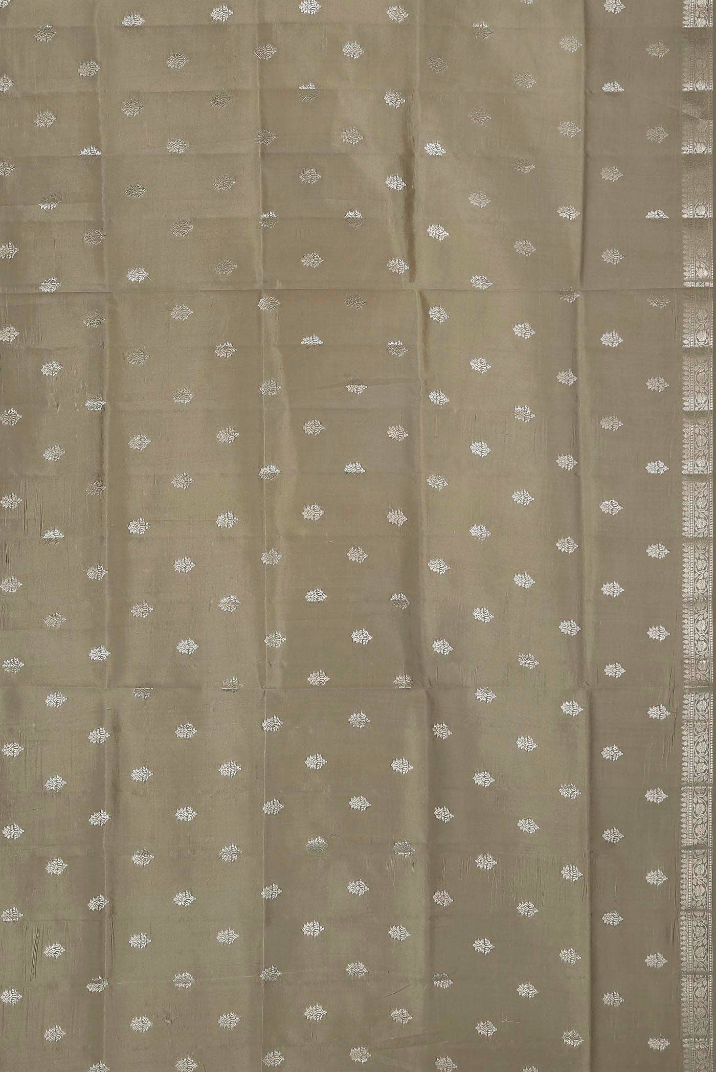 Beige Banarasi Raw Silk Saree