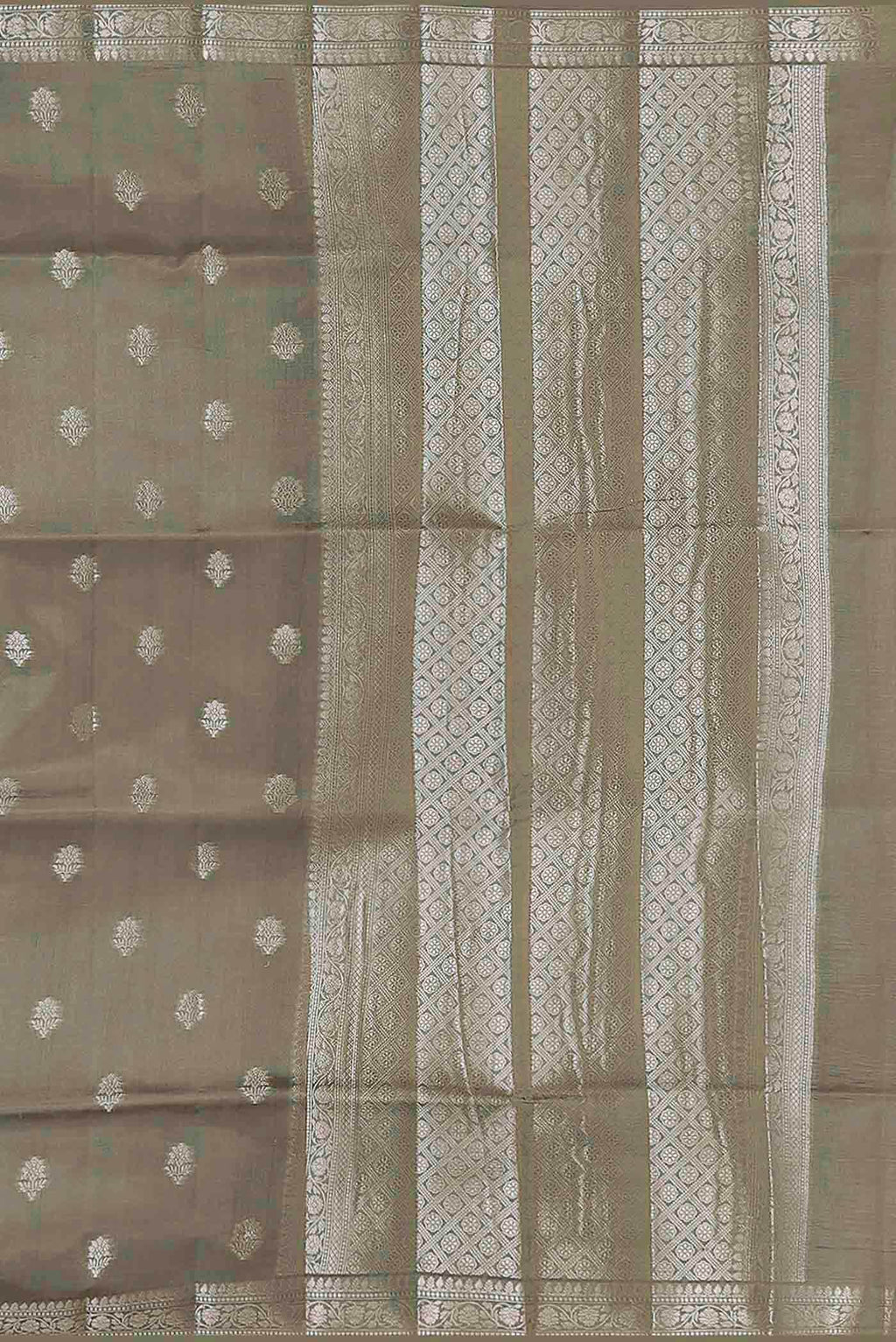 Beige Banarasi Raw Silk Saree