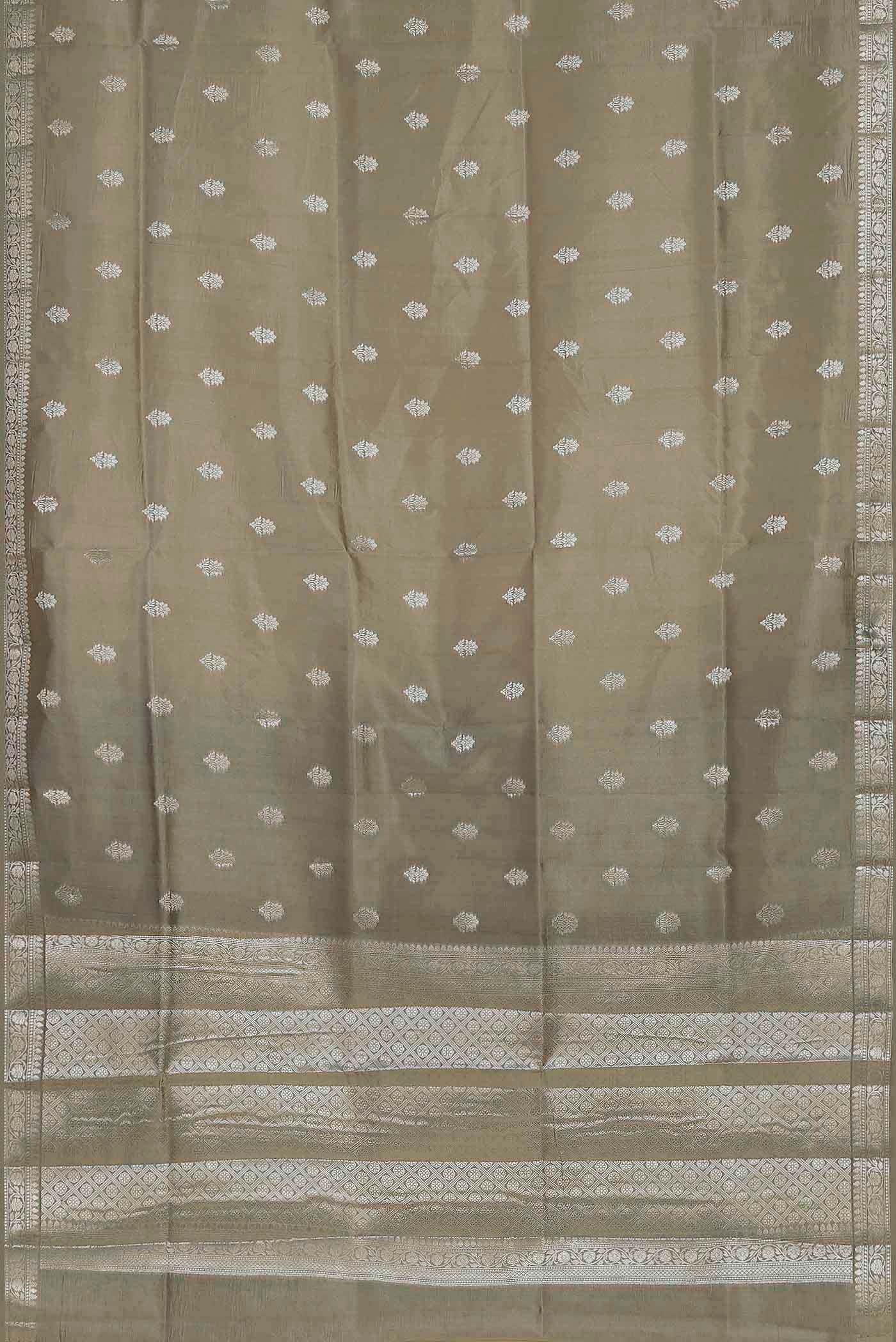 Beige Banarasi Raw Silk Saree